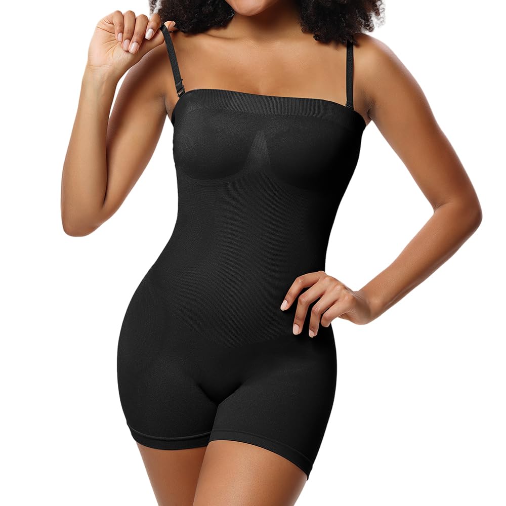 Women's Strapless Bodysuit Shapewear - Black L-image-1476f4d4-b145-424b-a036-7d72c4c567da-111039