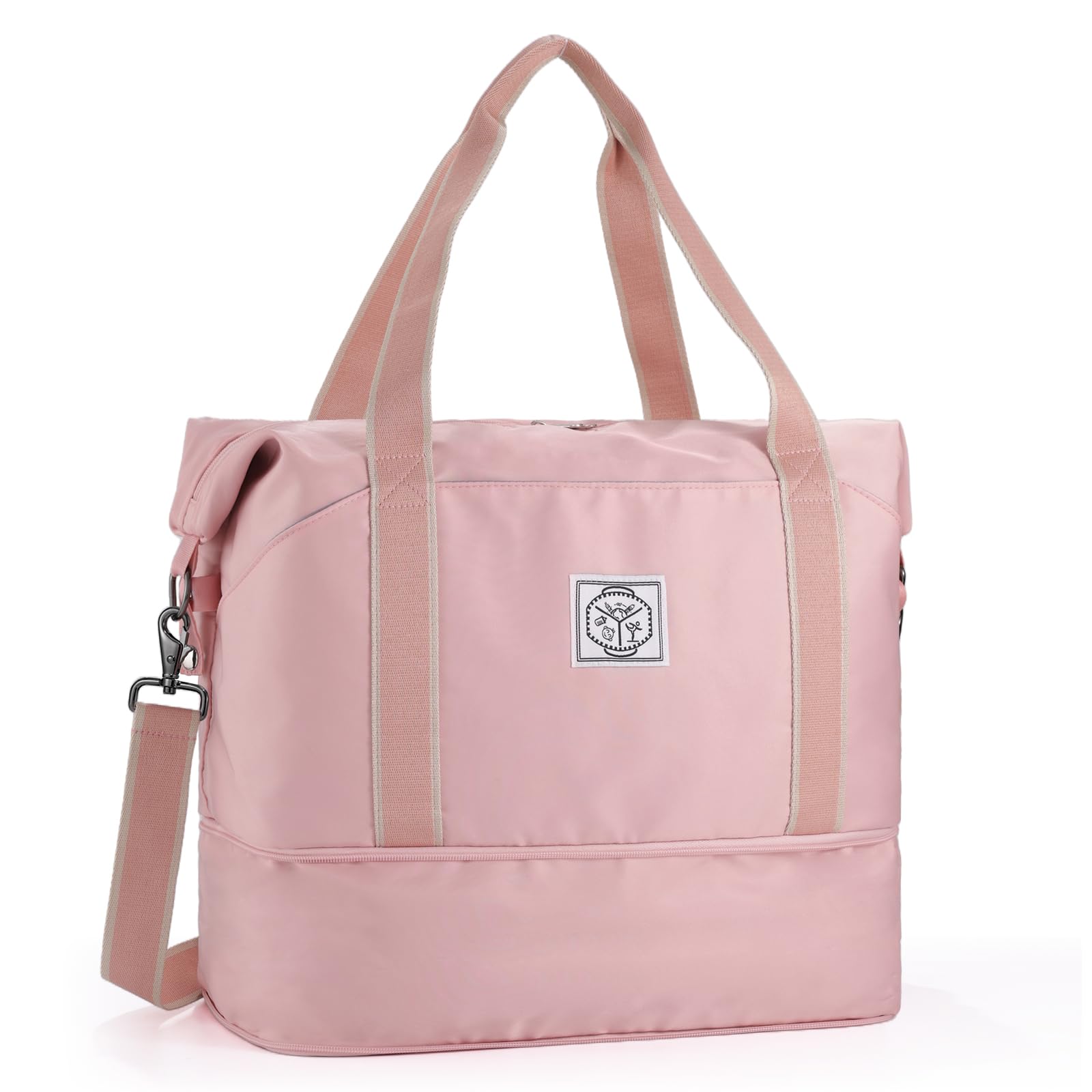 Foldable Travel Duffle Bag - Pink 35L-image-9f8375aa-40ee-43a4-915b-f38db6d50e98-125410
