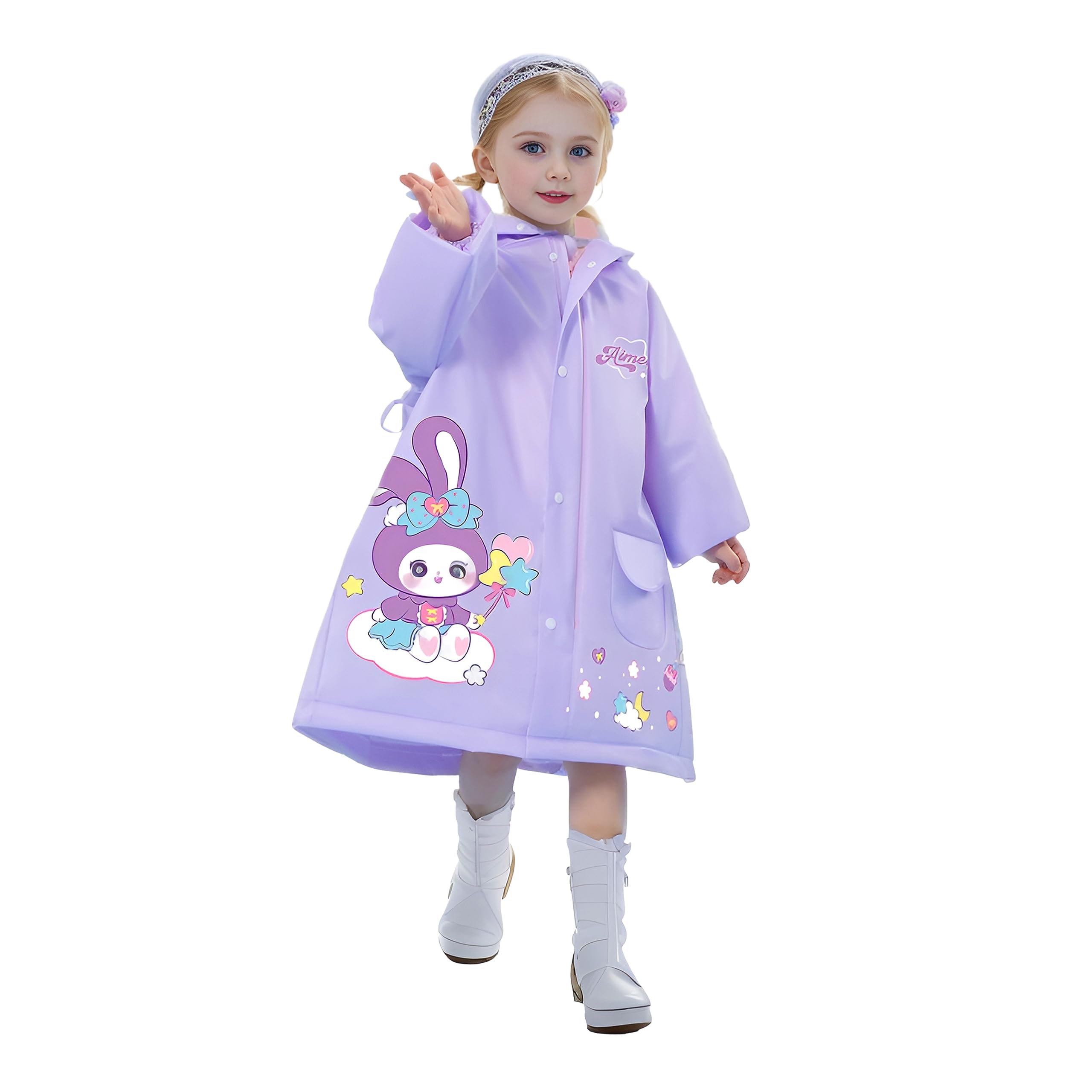 Toddler Cartoon Raincoat for Boys & Girls, Size L, Rabbit Design-image-b7ecd39f-94be-4462-84e6-cad3785a2951-48832