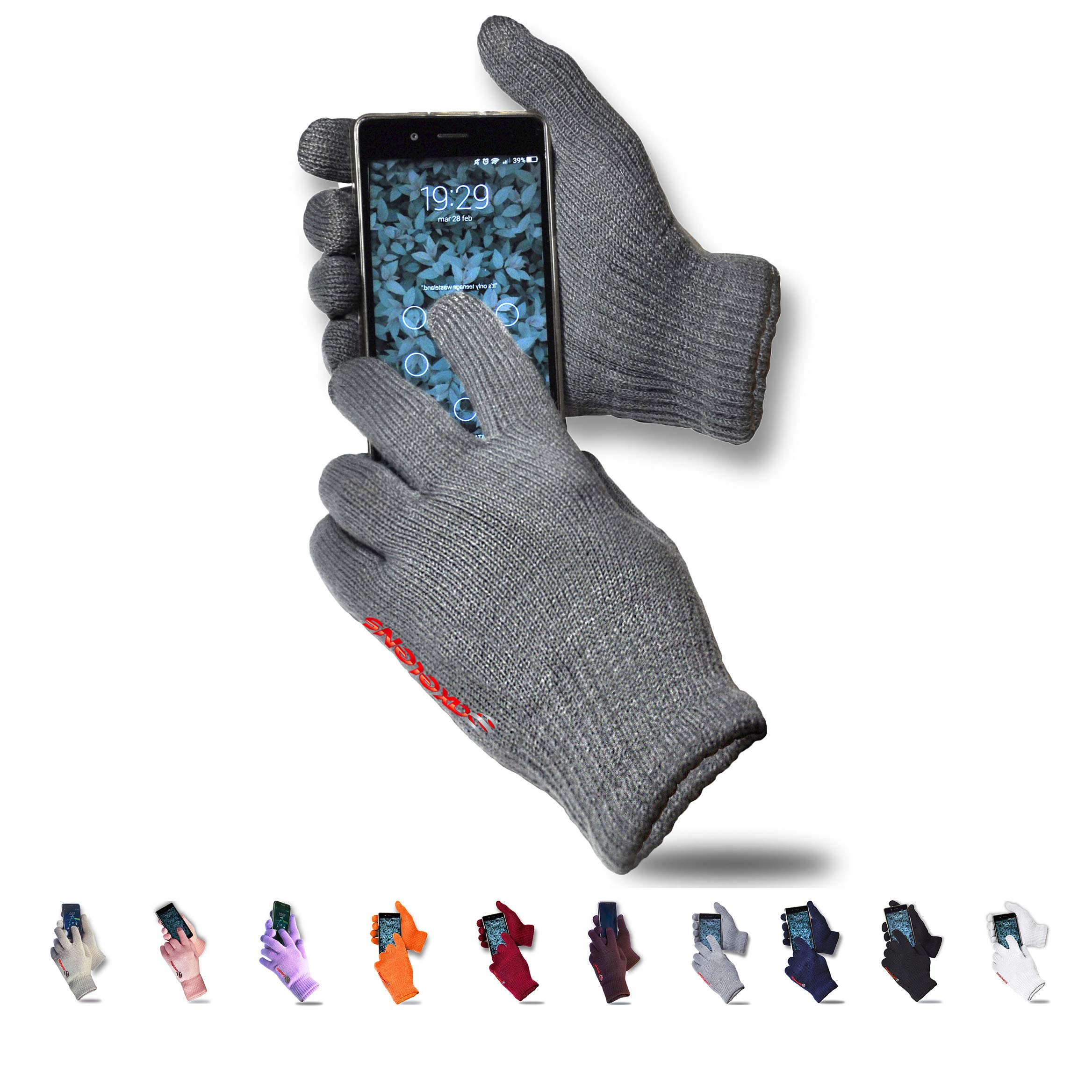 Touchscreen Winter Gloves Fleece - Light Grey One Size-image-871d5ec7-6597-44d6-abbc-25109cdd9801-113053