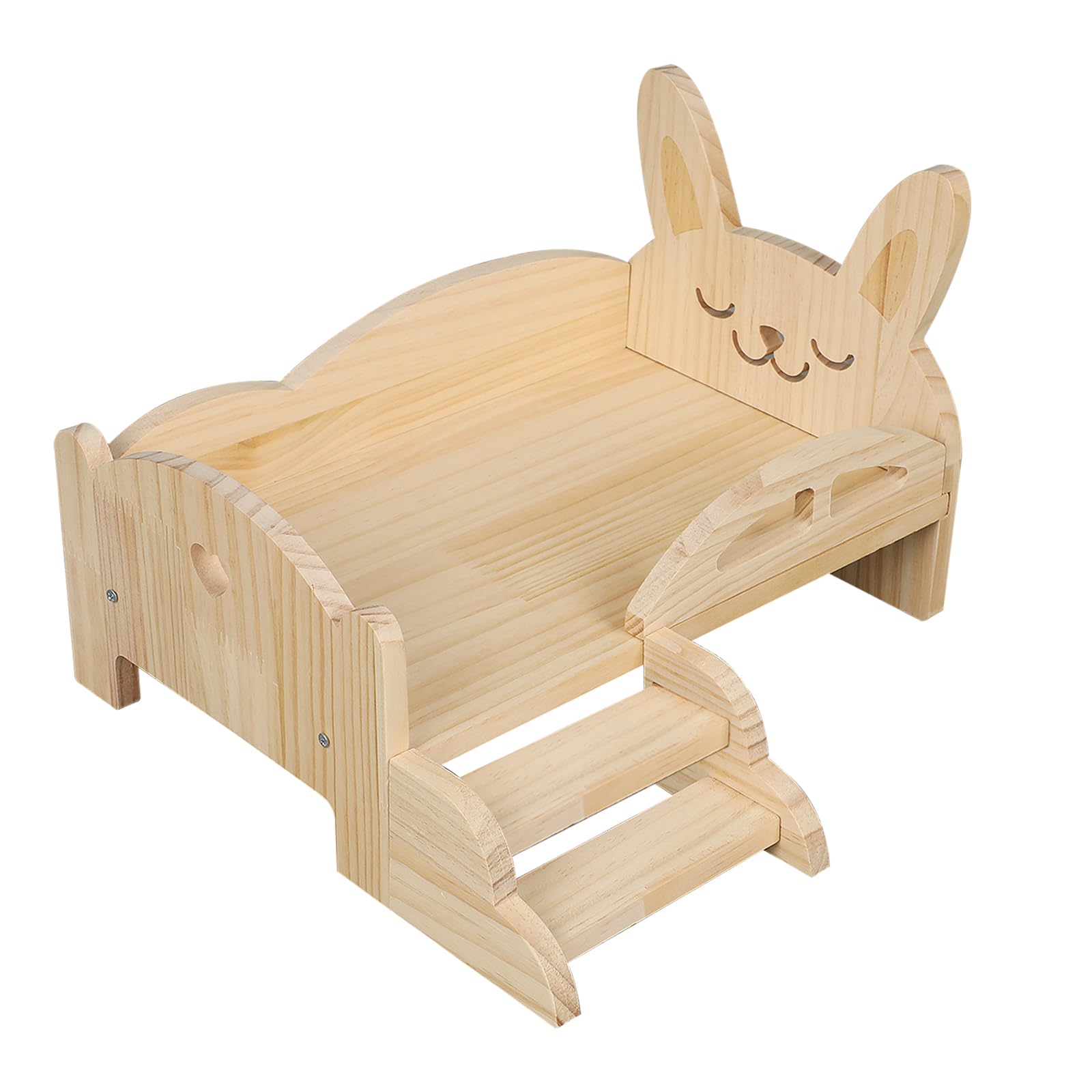 Wooden Guinea Pig Bed with Stairs - Cyan Pad Small-image-22ae9e0f-4a3d-4bf7-a684-2e644dcdd63f-113847