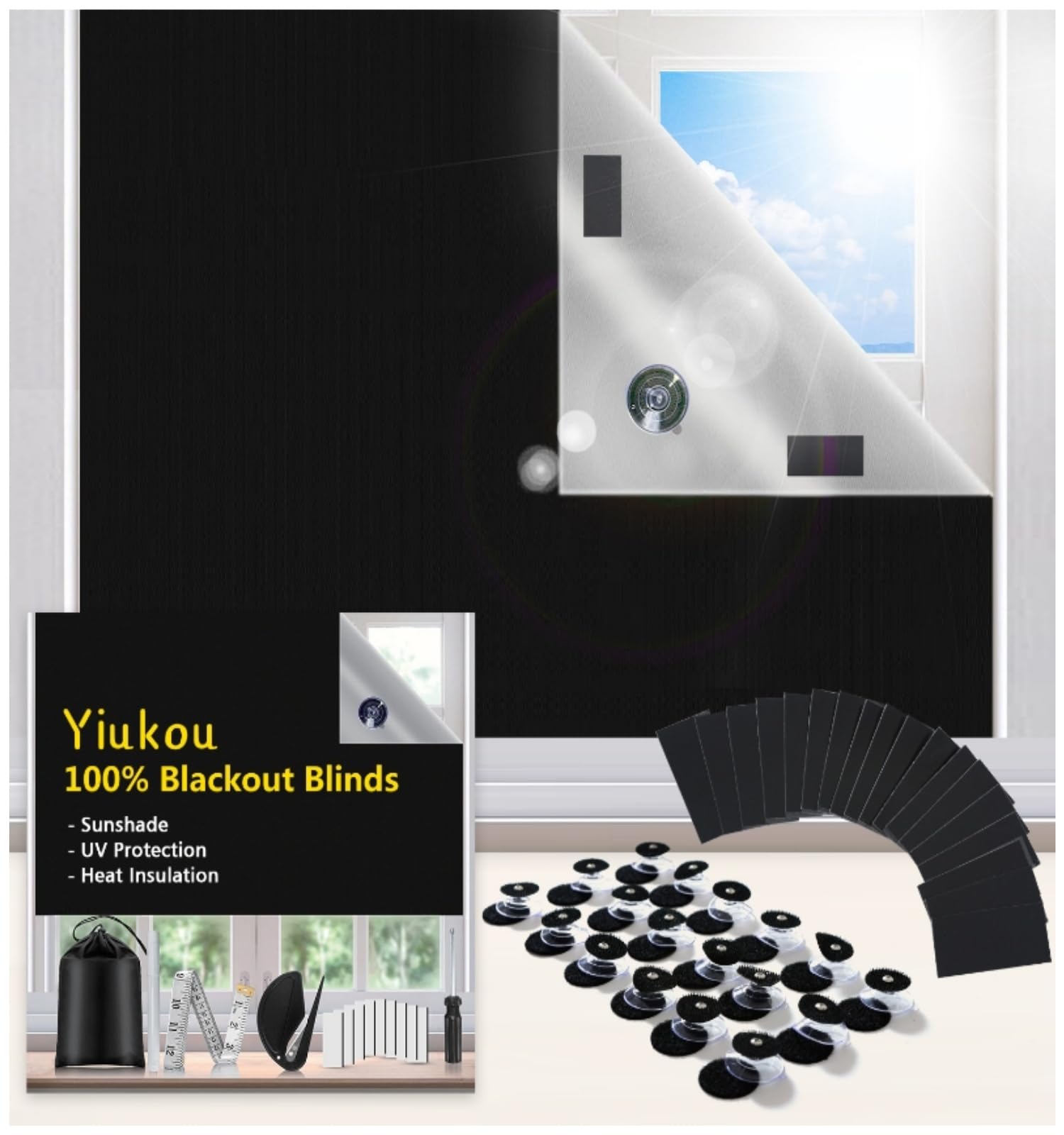 Portable 100% Blackout Blind - Black 200x145cm-image-8ead5f64-2c53-493d-b84d-f9edb5941b6a-121352