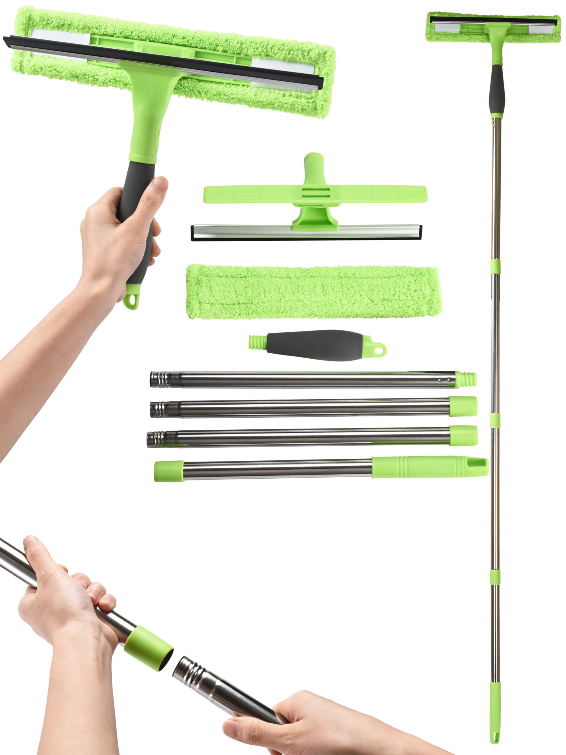 2-in-1 Telescopic Window Cleaning Kit - EasyGleam Squeegee & Brush for Glass & Conservatory-image-1141dd12-6c60-442b-875a-50967fc84b45-67858