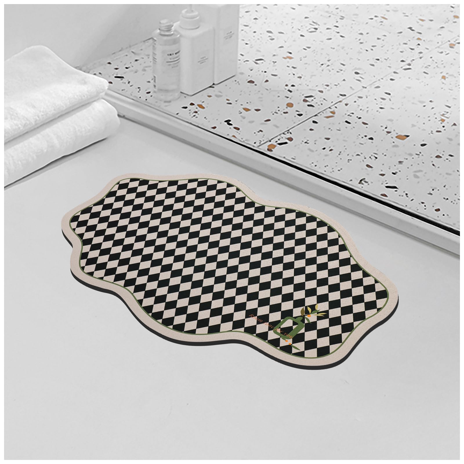 40x60cm Absorbent Non-Slip Quick Dry Bath Mat for Shower & Bathtub-image-f83f2584-f815-4ffb-ac3e-d37f6f25497e-53900