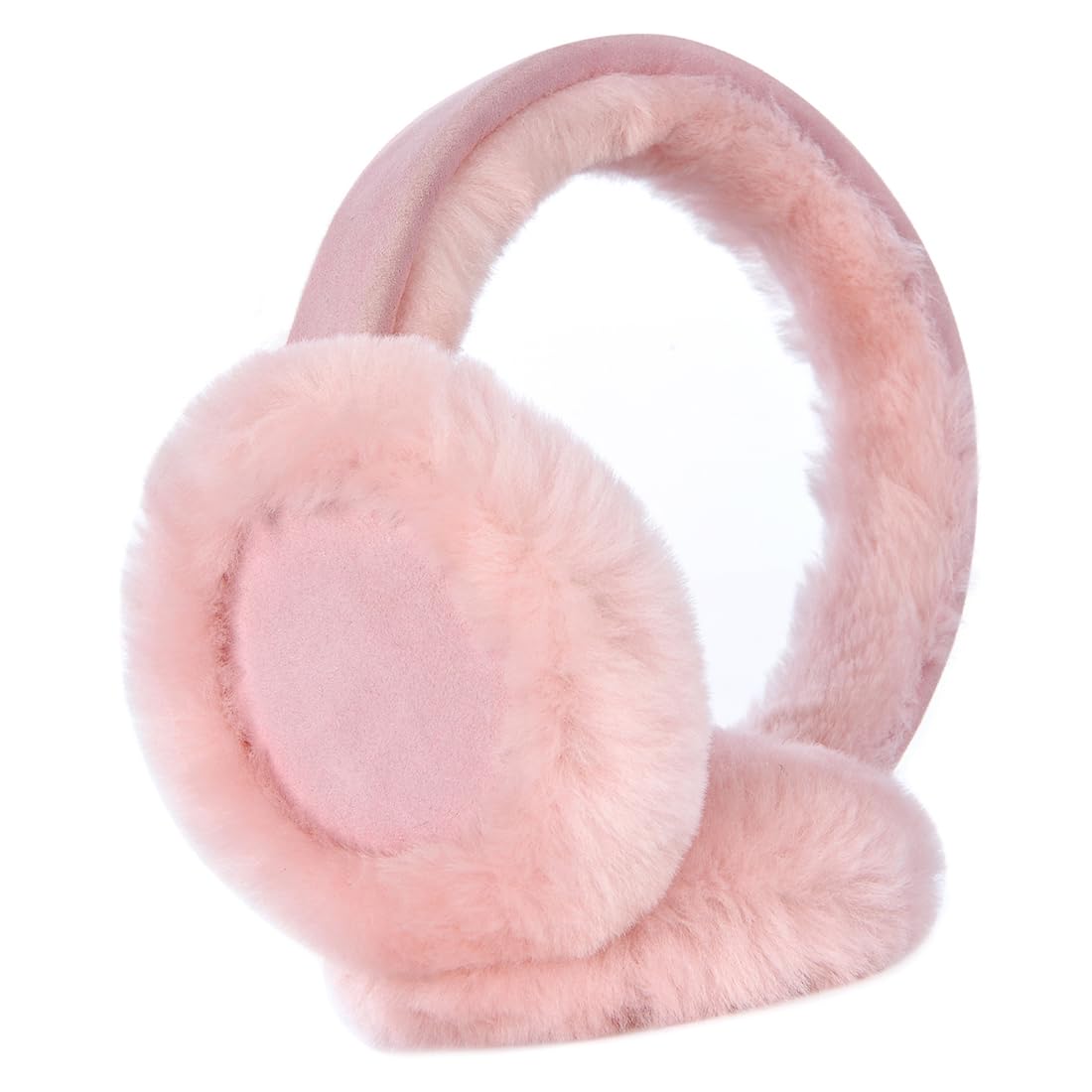 Foldable Sheepskin Earmuffs - Pink One Size-image-bacd4909-f3f5-4491-b794-1e4d32b2799c-112252