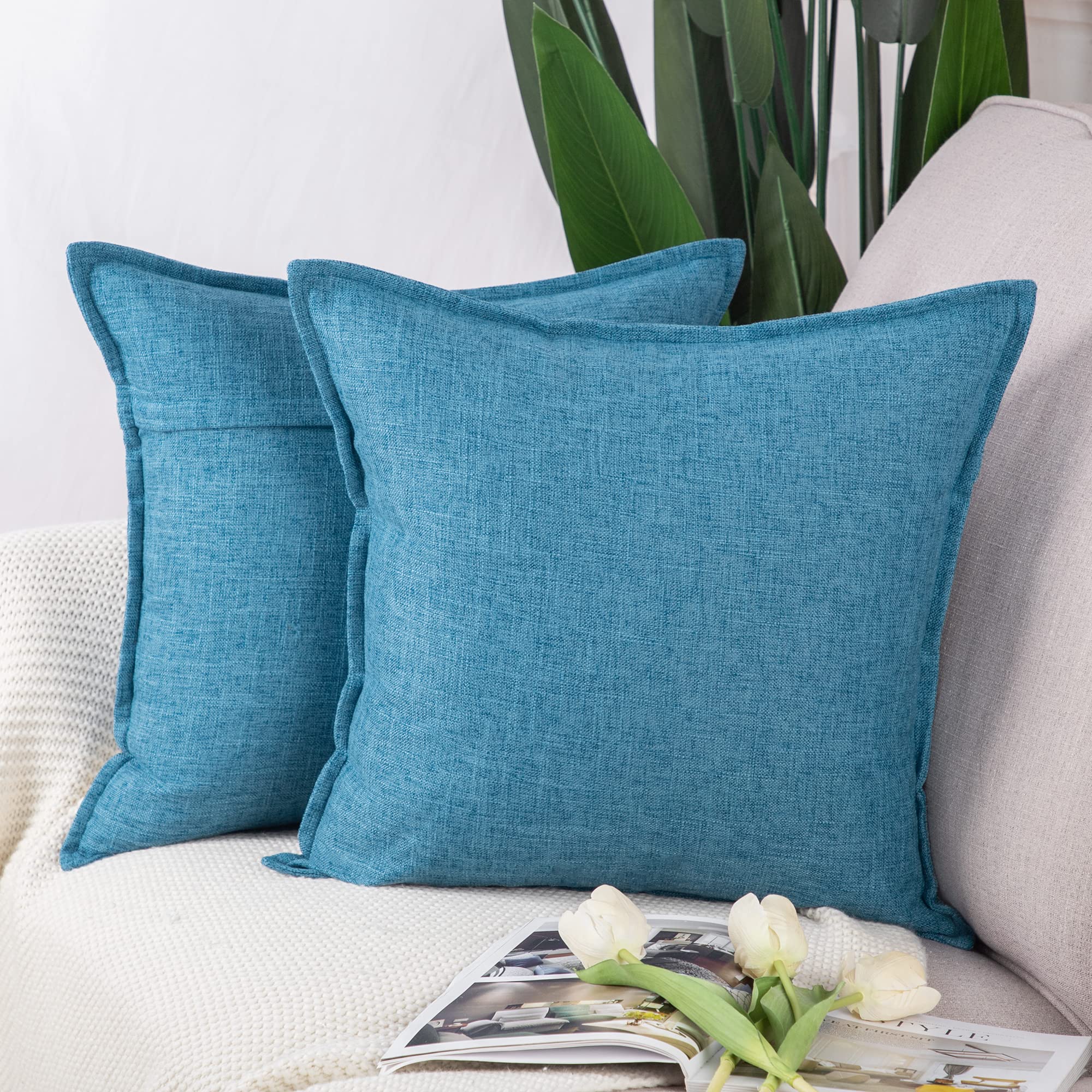 Decorative Cushion Covers Set of 2 - Blue 50x50 cm-image-b547e607-bb94-4484-9709-57ba2b690001-110456