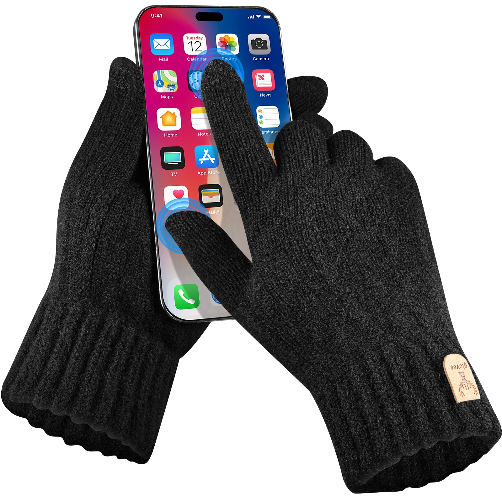 SELBATON Unisex Winter Warm Knit Gloves for Outdoor Activities - Driving, Cycling, Running & More-image-ac3ae9c1-696b-474a-9aba-9be2b598bb8c-53477