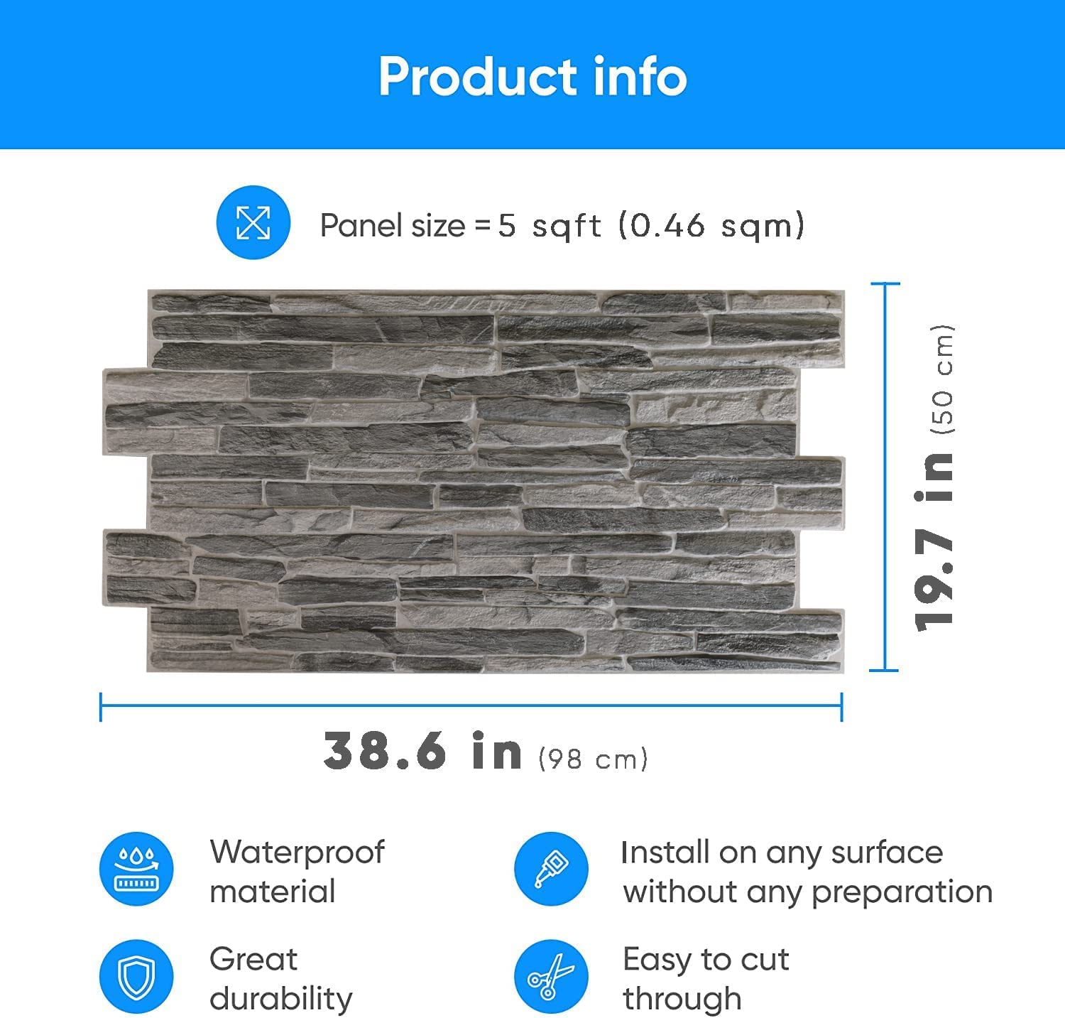 Grace Baltic - 30 Stück 3D Wandpaneele Diamant Hochsteifes PVC, 30 X 30 Cm, Wasserfest, Hitzebestaendig, Geruchsneutral, Schwarz Matt 3d Wandpaneele Dekoren Wandverkleidung Deckenpaneele 4721323304