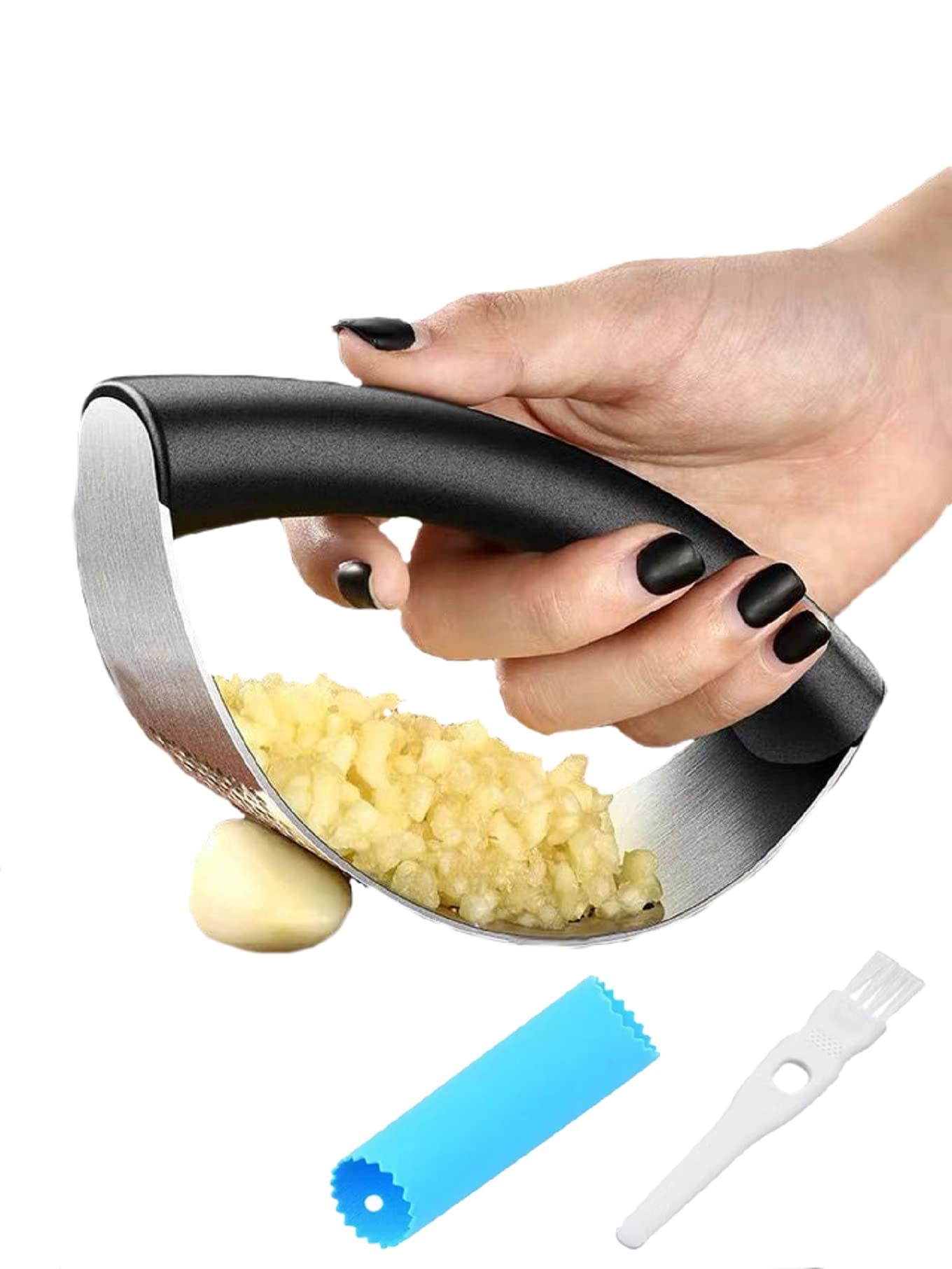 Professional Garlic Press Rocker - Heavy Duty Soft-Handled Ergonomic Design-image-db084593-900a-4b6e-9a05-41c5c5536c14-47955