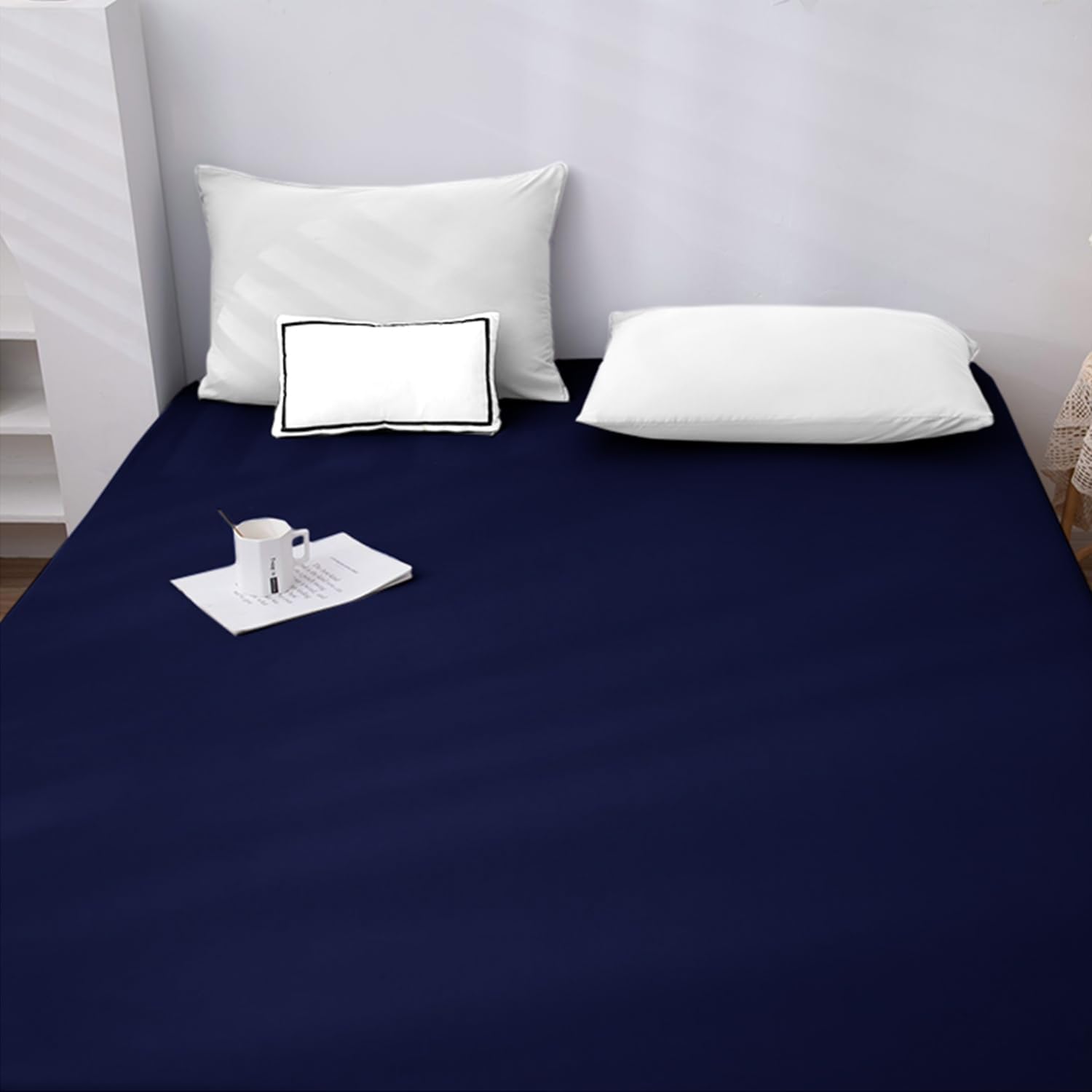 Super King Navy Blue Fitted Sheet - Soft, Durable-image-5074066c-f0a5-4a49-b44c-7ec125dfab1f-56686