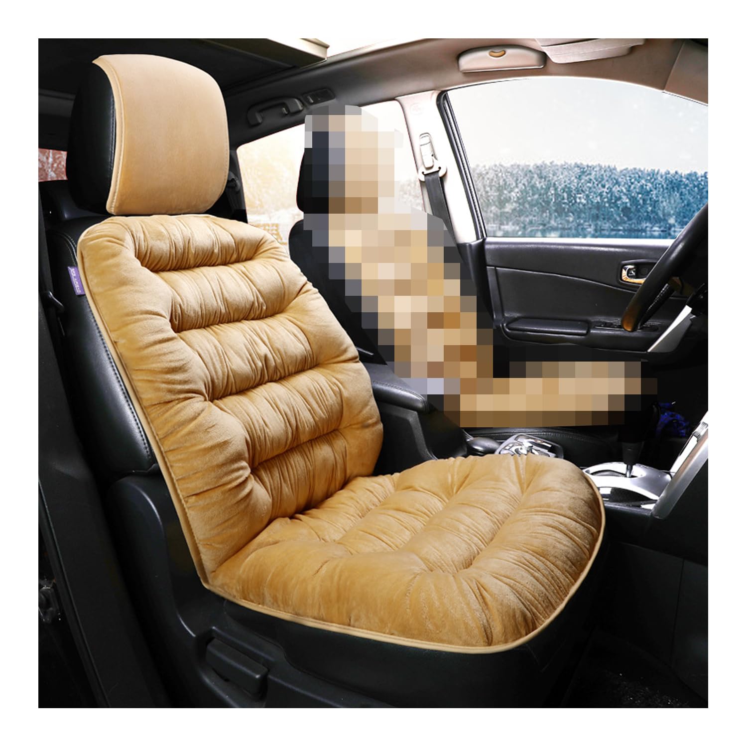 Cushioned Car Seat Cover - Beige-image-86c9c3d3-b09a-4a18-a5dc-039d8d911152-88253
