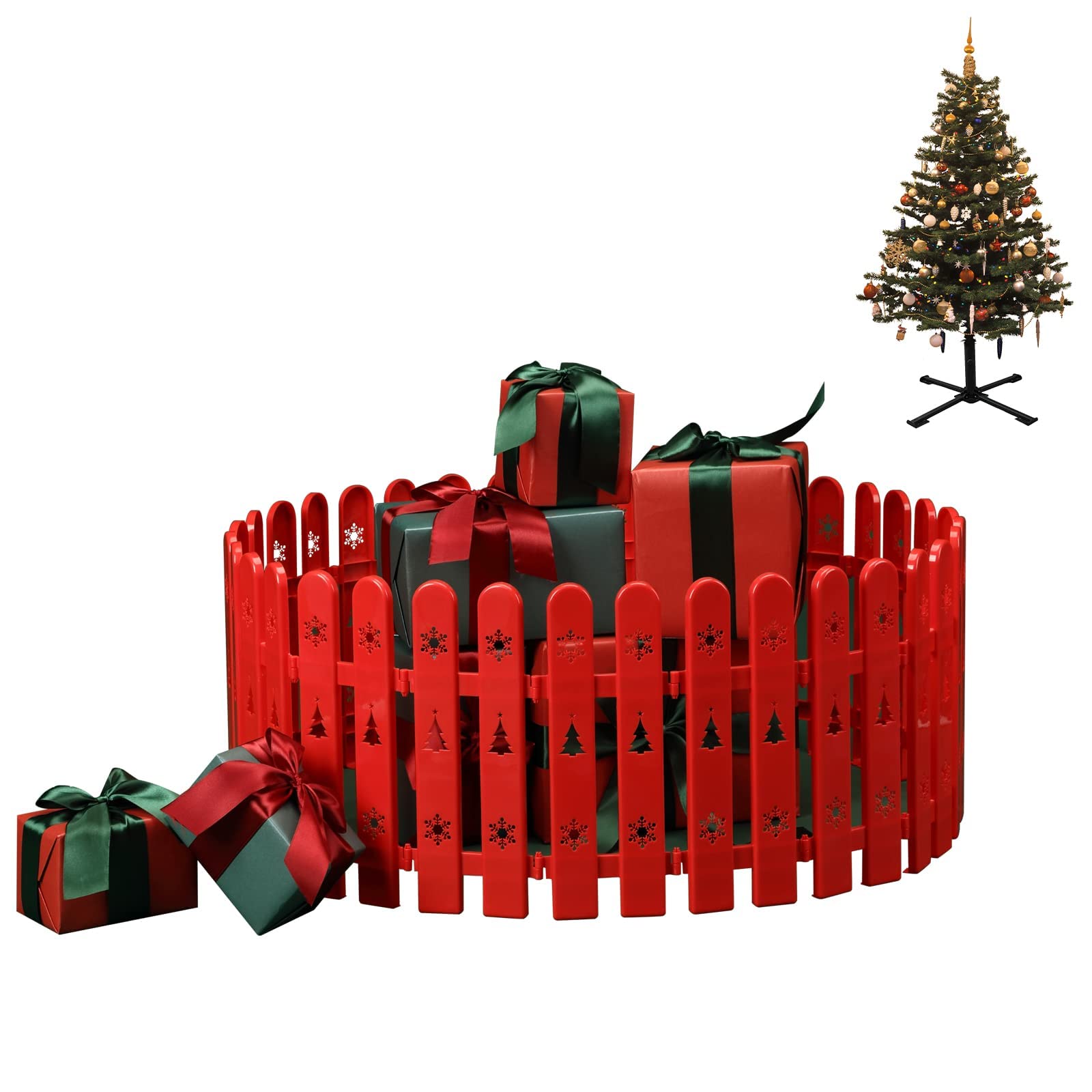 Christmas Tree Decorative Fence - 30pcs Red-image-26703efd-576c-44e0-b285-ff37ff9f8d28-80161