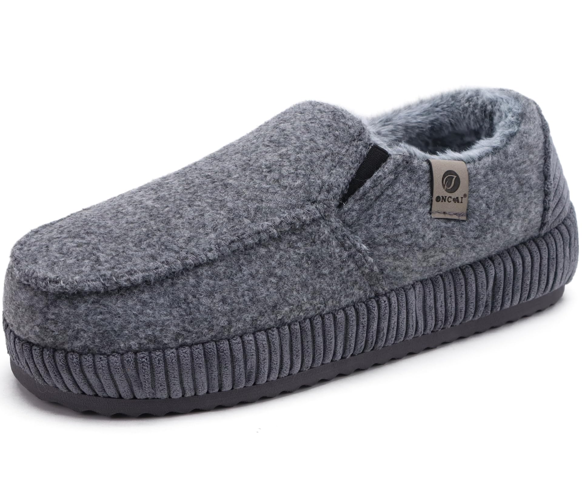 Men’s Moccasin Slippers - Dark Grey Size 10-image-8c1a448f-b55e-441d-a2f6-a23962e1a53c-90947