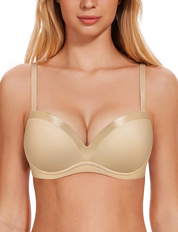 Women's Push Up Plunge Bra - Nude 38D-image-65c684ea-172c-4632-a3f5-b346daa81ca4-117253