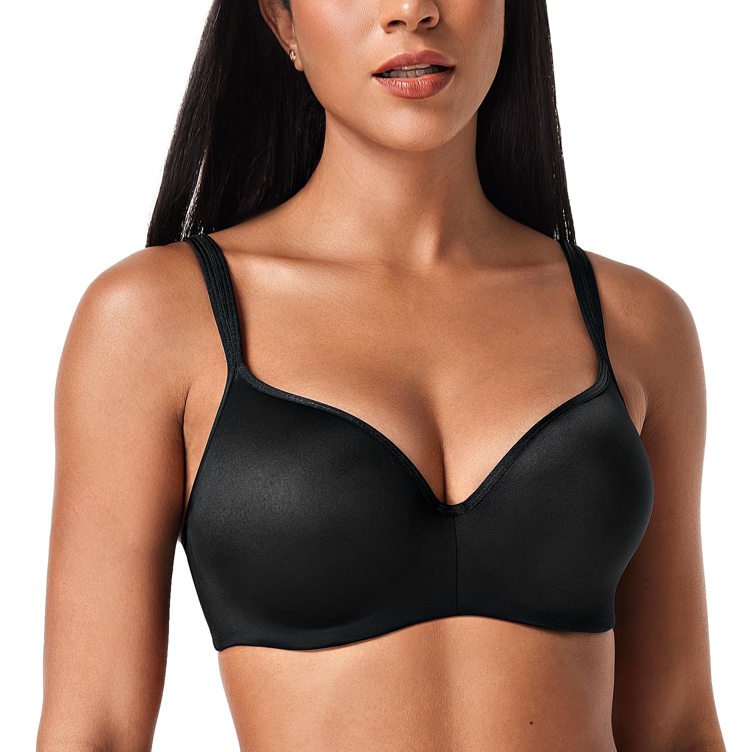 Women's Minimiser Bra Padded Underwired - Black 40D-image-2087a20c-55e1-4851-85aa-e2430e1fe4c6-113337