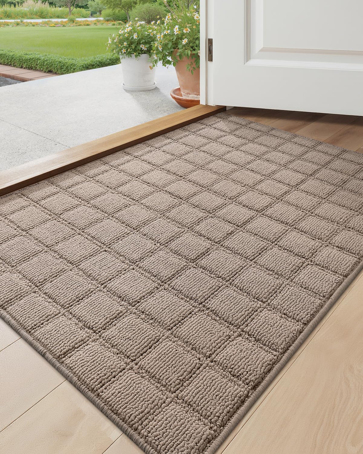 Indoor Door Mat Washable Non-Slip - Beige 44x76 cm-image-2a1792fb-ee5d-45f4-80ee-c3616ca7199f-112379