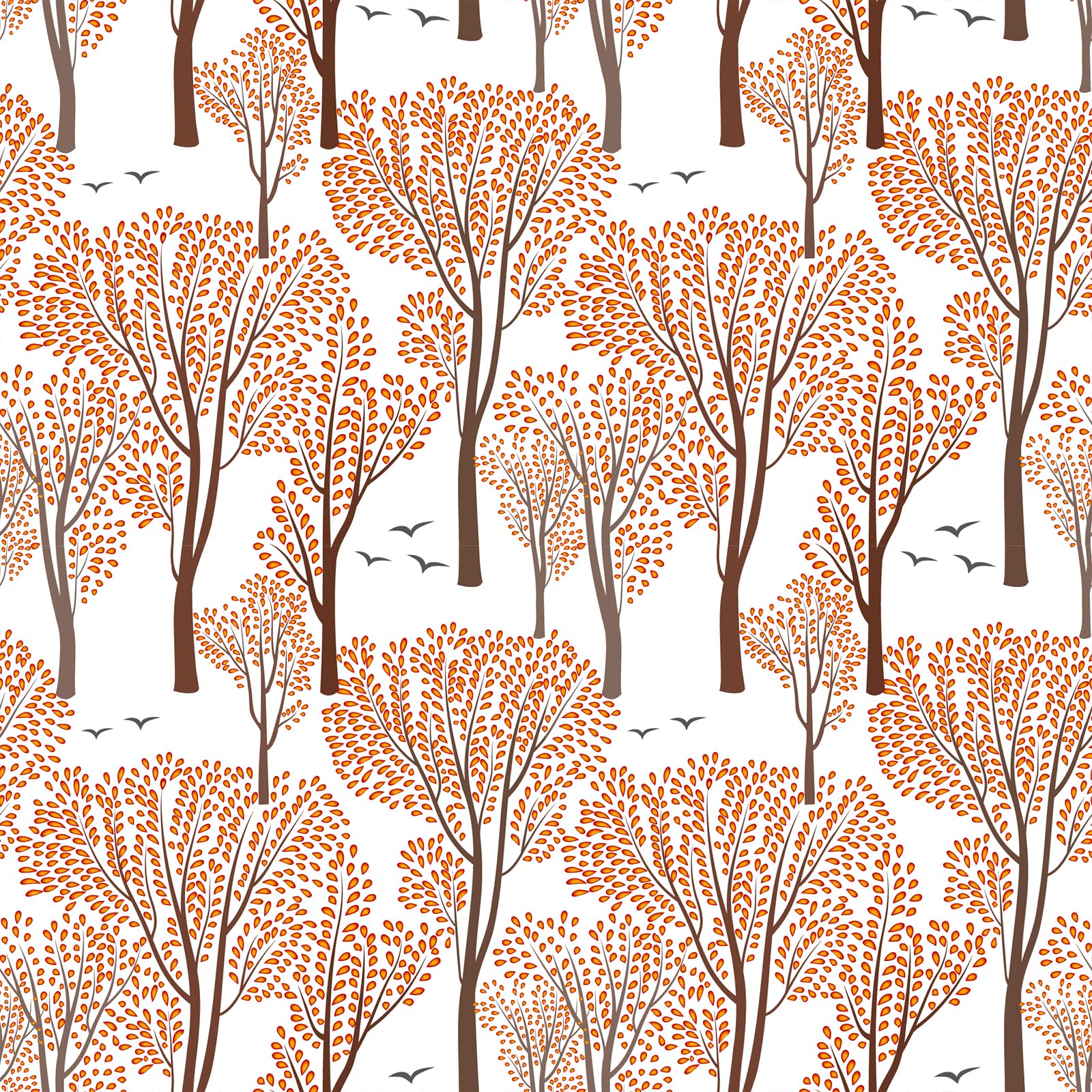 Peel and Stick Wallpaper Vintage Woodland - Orange 44.5cm x 300cm