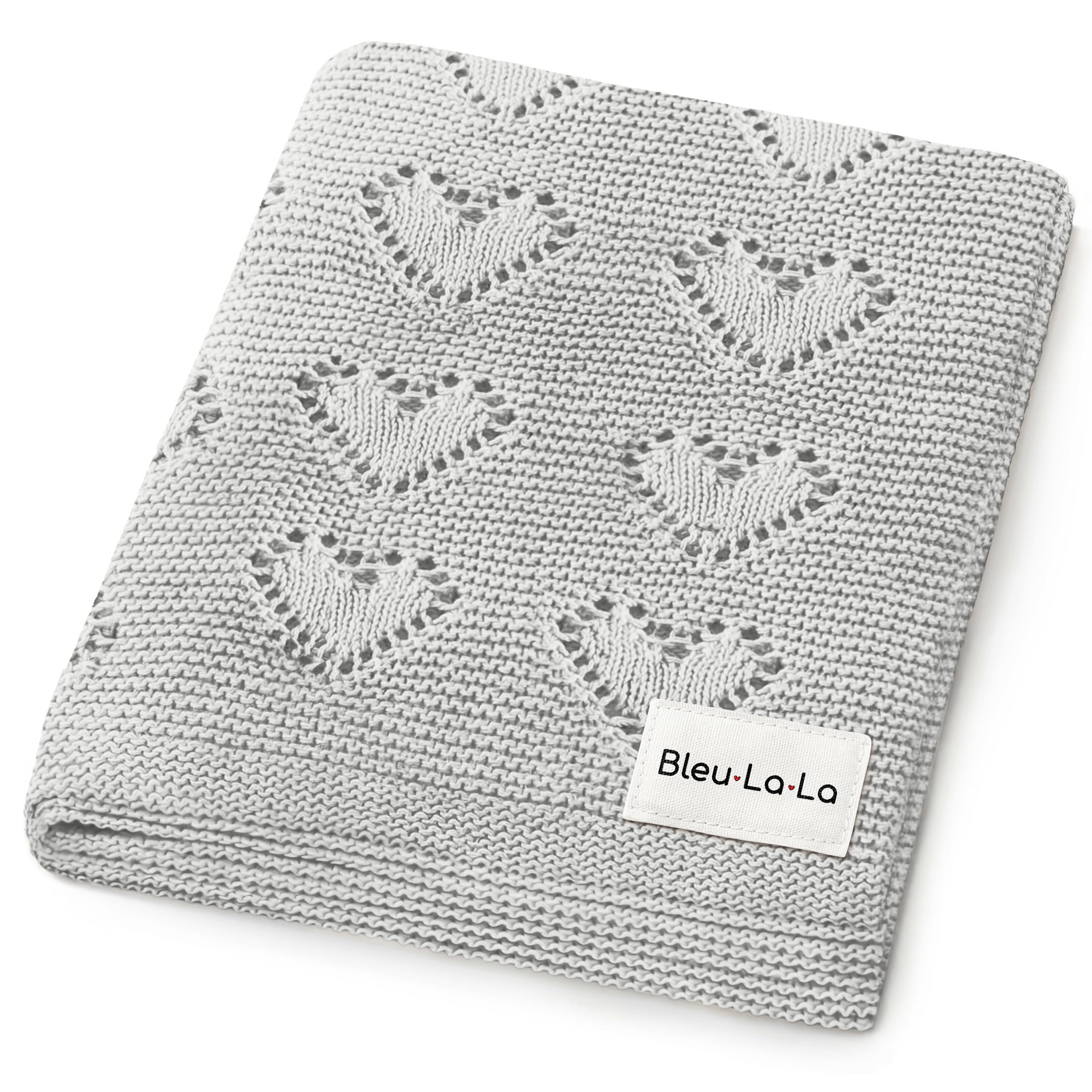 Cotton Knit Baby Swaddle Blanket - Grey 0-2 Years-image-55c3b6d0-6ca3-402d-92ae-2df619f64030-110188