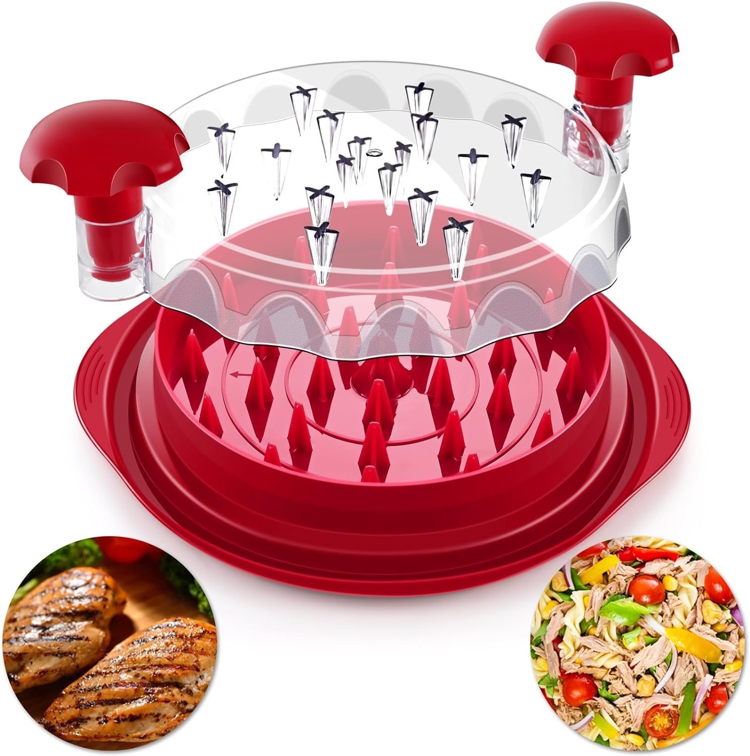 Meat with Clear Lid Ergonomic Handle Shredder Shredder Shredder-image-476c4667-27c4-4b10-ae7b-b1ea3ba39054-24810