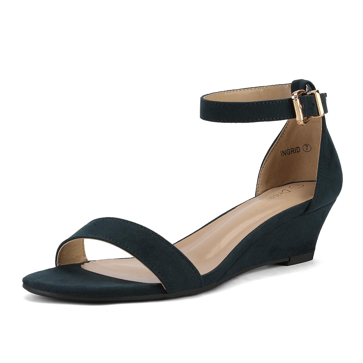 Women's Low Wedge Sandals - Navy Suede UK 9-image-f262a313-90f7-45e5-a769-cba8ffed18b2-96064
