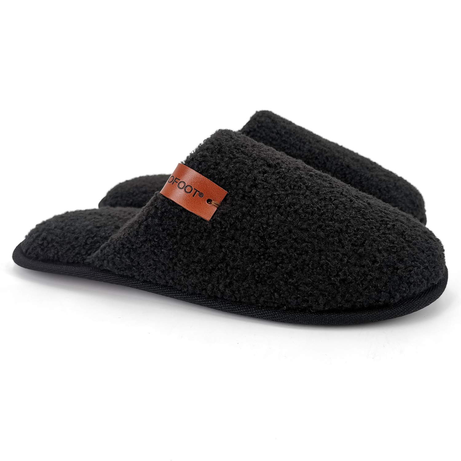 Women's Fuzzy House Slippers - Black UK 5-6-image-0d7b744a-8dc7-43a3-a6e9-8211d01c13c0-112659