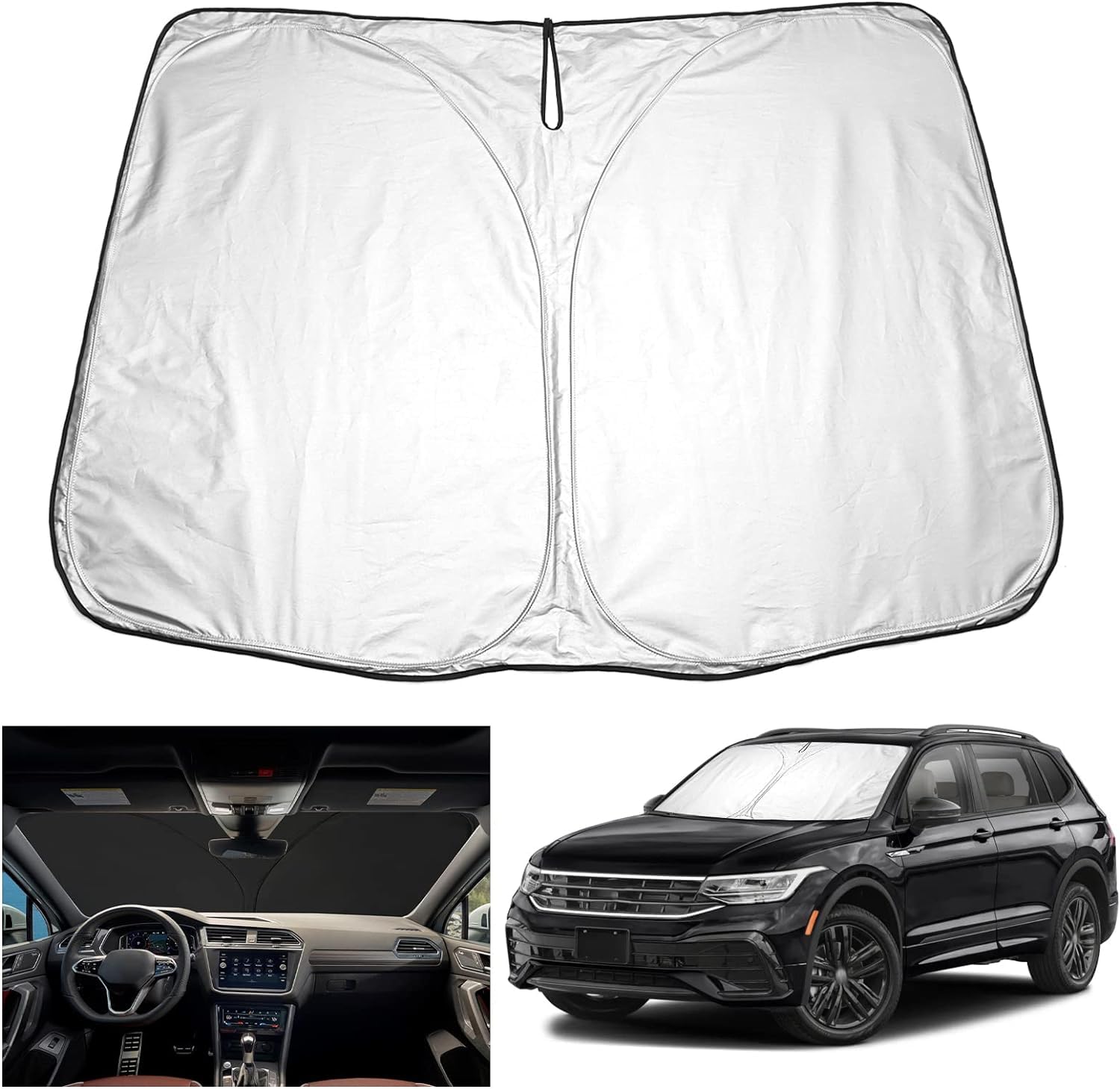 Car Sunshade for VW Tiguan UV Shield - Silver One Size-image-469c8cf2-62e1-4d4f-b56c-d7bcb40c2641-116359