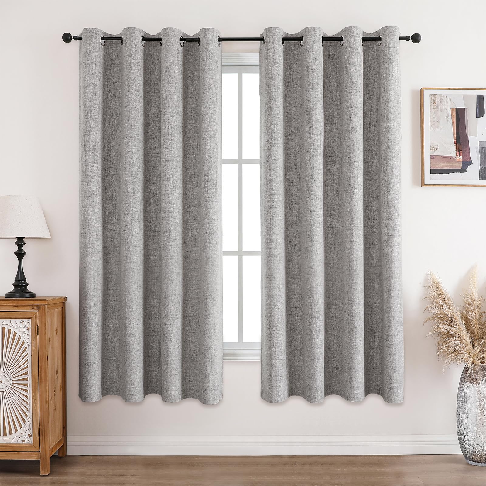 Blackout Eyelet Curtains - Off White 46x72 Inch-image-b3d7c19e-6d38-4e31-828b-ee96bf73cf9f-93743