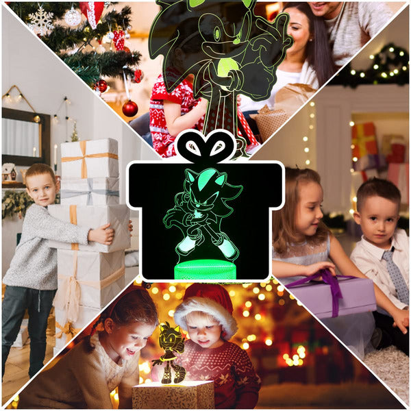 Thcohee Sonic Toys Night Light 3D Illusion Lamp, Suitable