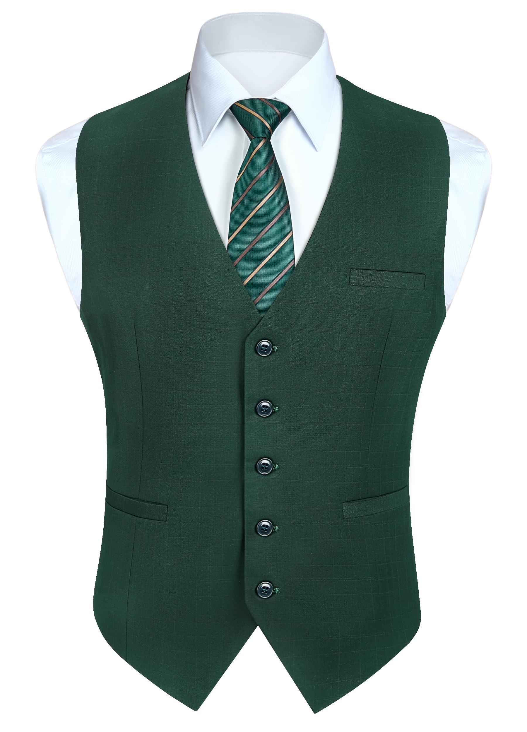 Men's Formal Cotton Waistcoat - Green XS-image-c0feece7-bf36-4386-9147-e5bed19ec9b0-105335