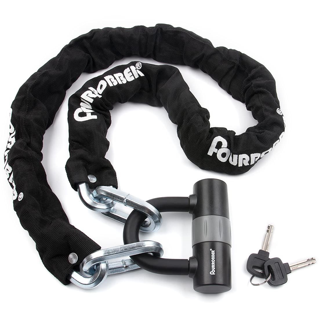 thumbnail image 2 of 4ft Heavy Duty Bike Chain Lock | Motorcycle Security Chain With 3 Keys | Cut Resistant Steel For Bikes, Generators, Gates 2 of 12