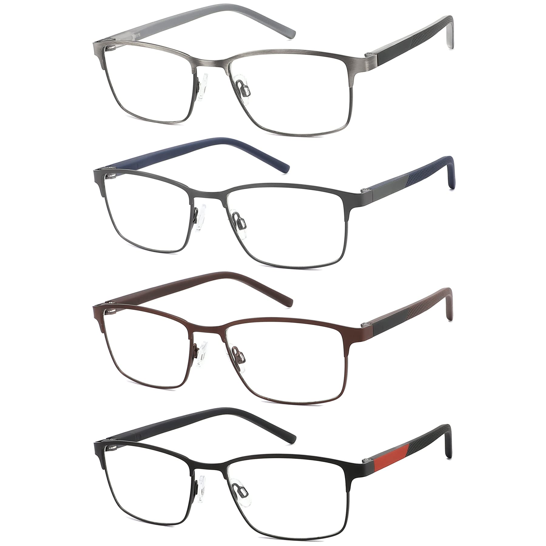 Men's Reading Glasses 4 Pack - Black Gun Brown Grey 3.5x-image-4985a2eb-8c3e-4430-b0f8-1aecbfa31f80-110700