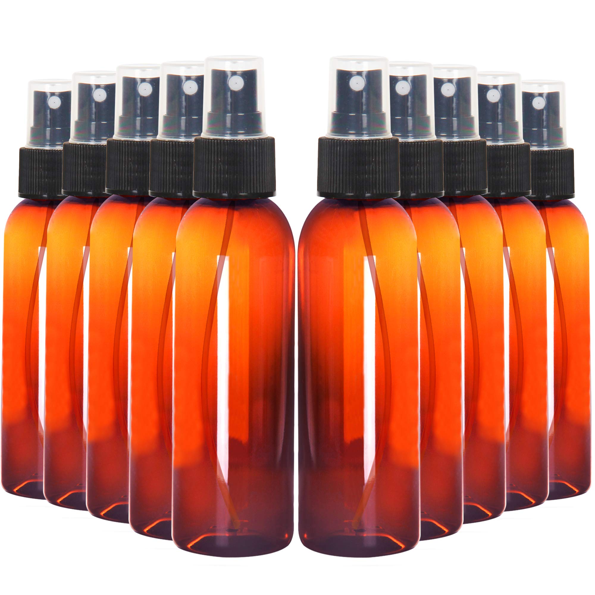 10 Pack 120ml Amber Plastic Spray Bottles, Refillable, Eco-friendly, Fine Mist, Multi-purpose-image-dde4640f-9330-465e-be5f-103943273aab-64833