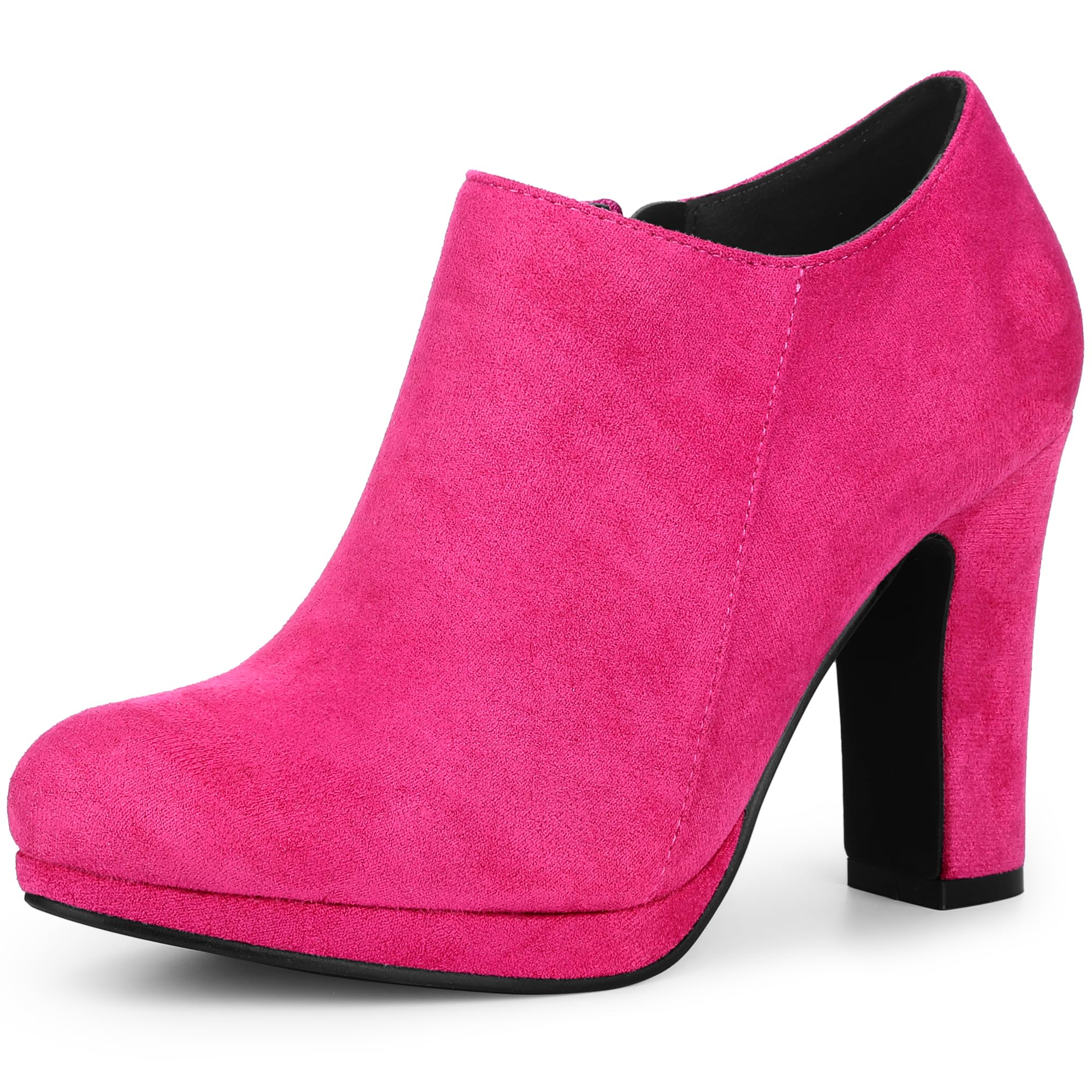 Platform Chunky Heel Ankle Boots - Hot Pink UK 5-image-e0db9881-e86d-4a28-9de8-1c49ef5c0b5a-102203