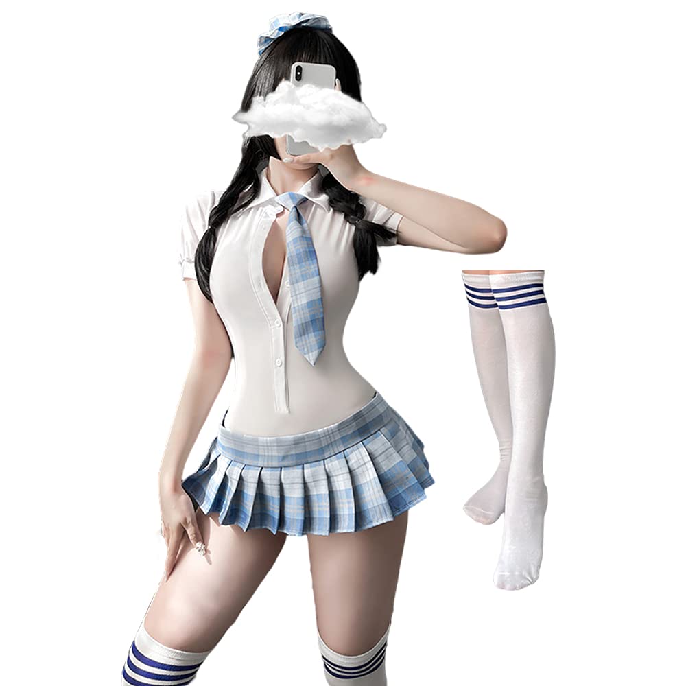 Women's Schoolgirl Lingerie Set - White One Size-image-d7bf9dab-a282-4685-a857-eb872d1ded28-110046