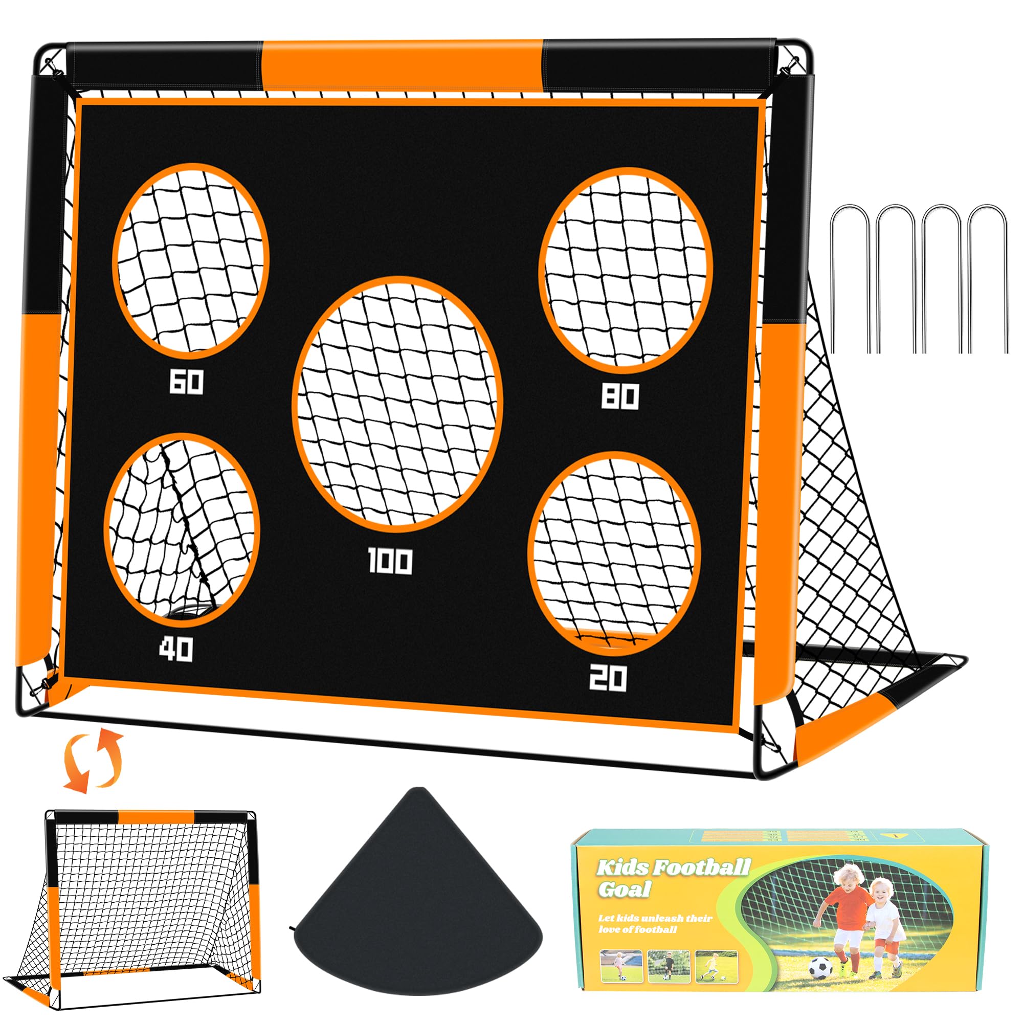 2-in-1 Kids Football Goal Net - Orange 120x90x90cm-image-9eee19bd-3d27-462d-b55b-72b3c42509a4-121298