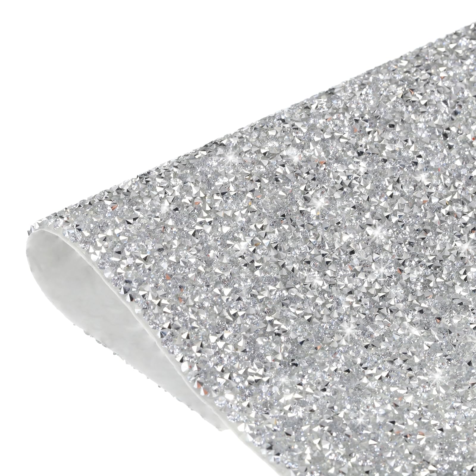 24000 Pcs Silver White Bling Crystal Rhinestone Self-Adhesive Sticker for DIY Décor