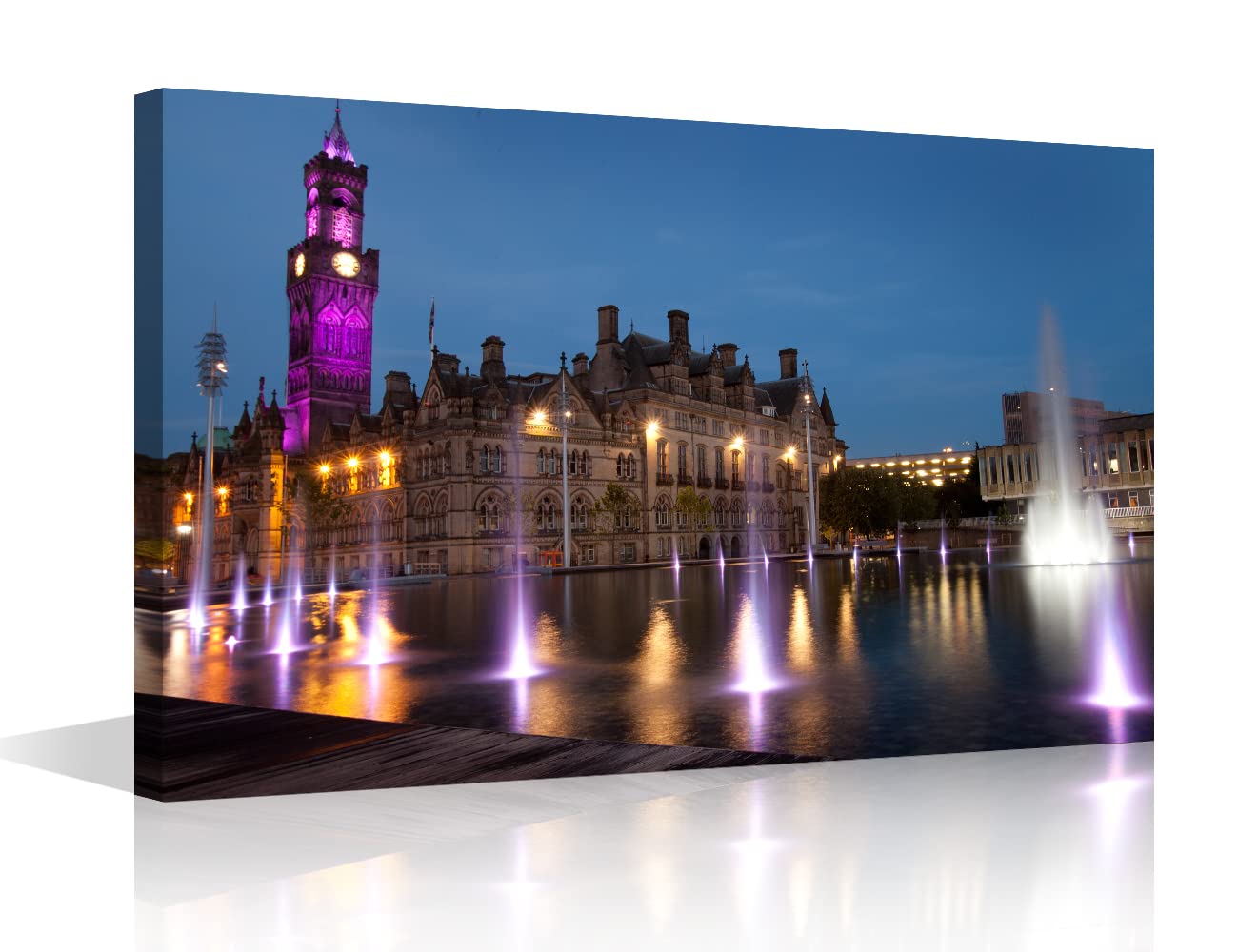 Wall Art Bradford Skyline Canvas Art Paintings for Room Hang(24" x 16"-image-c46e9d4c-8747-41a9-bbb2-6736b81ae599-59431