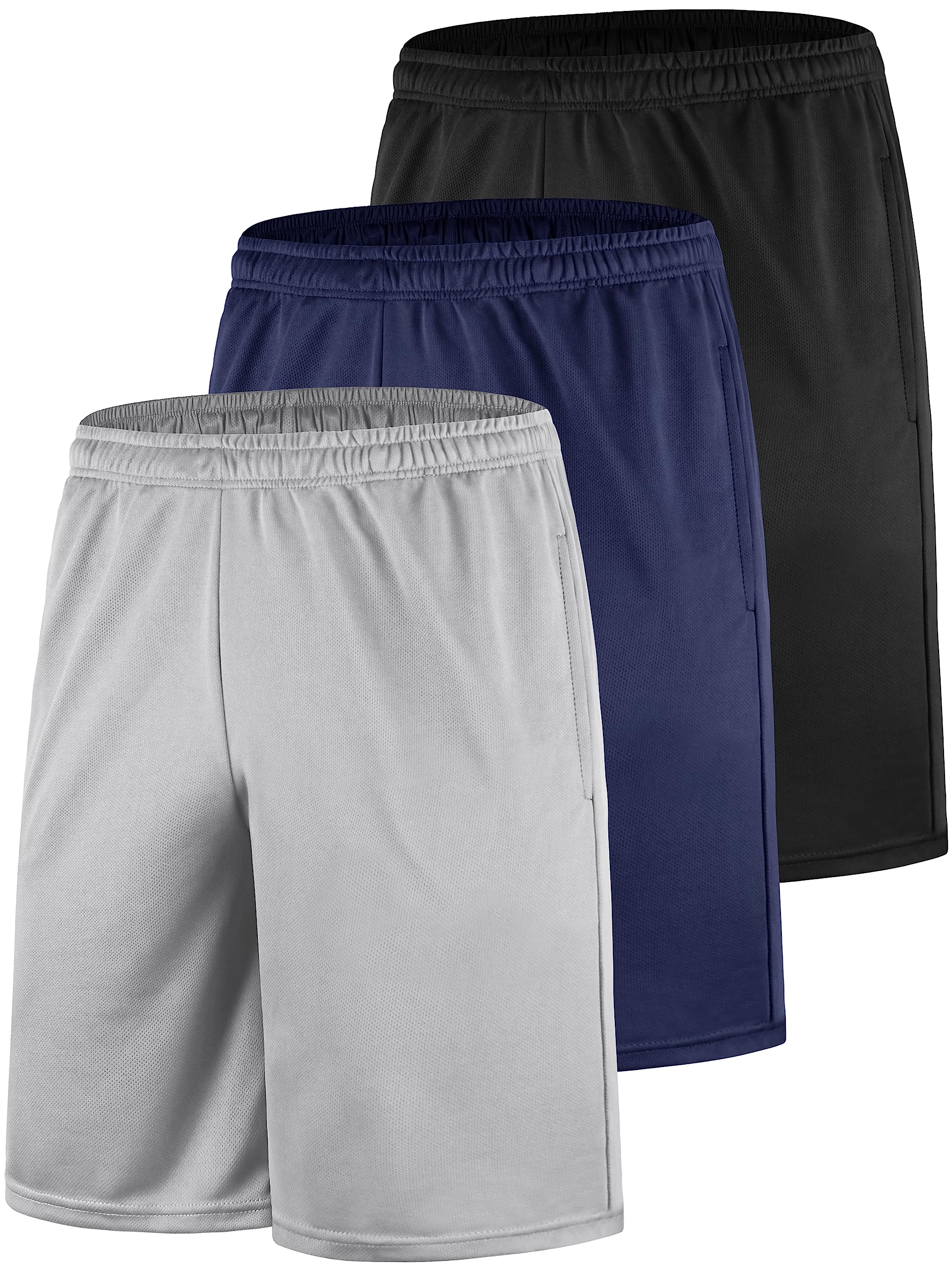 Men's Quick Dry Sports Shorts 3 Pack - Multicolour 2XL-image-532c75cf-78f3-497e-8b7c-059ad2019306-90285