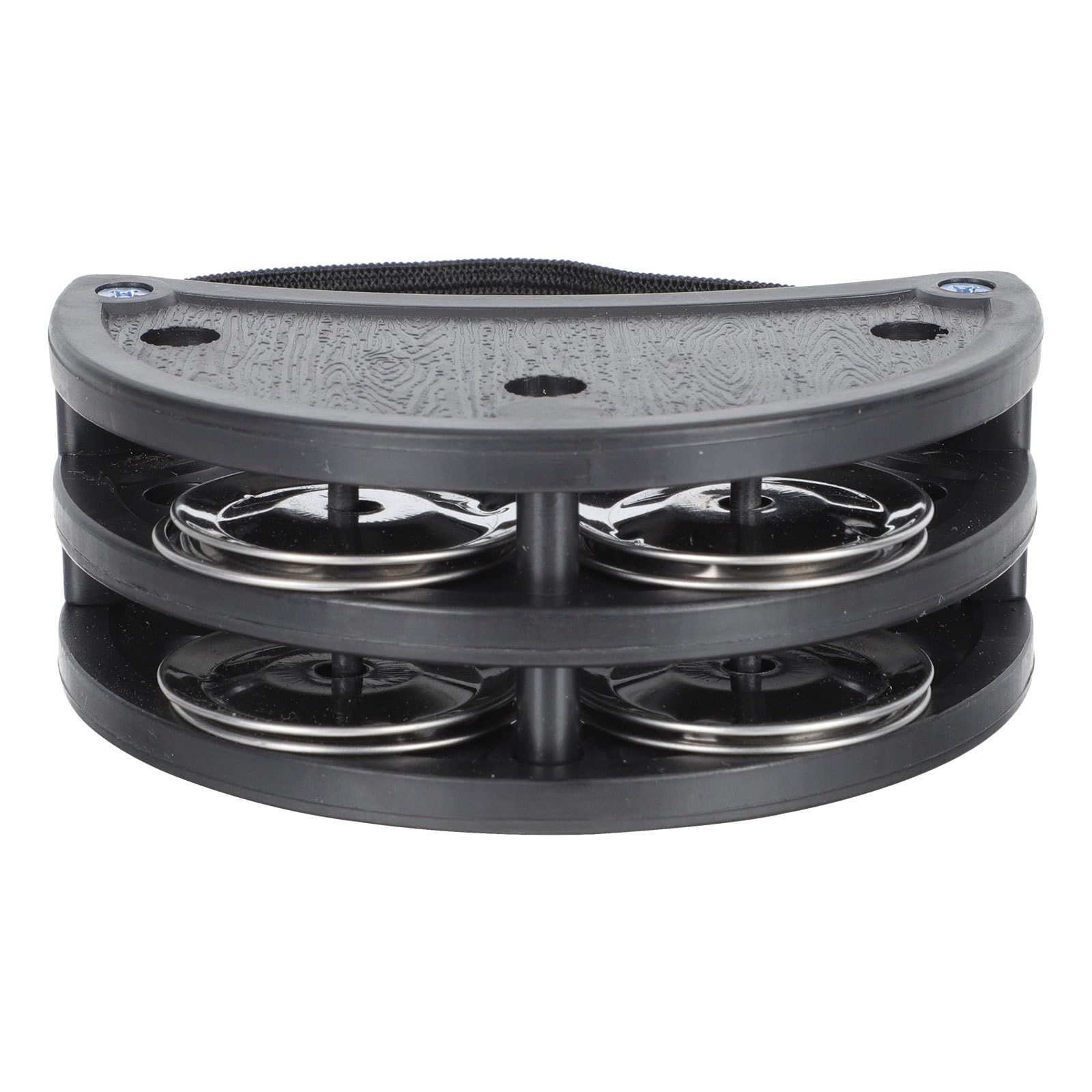 Double Row Foot Bell Percussion - Silver & Black