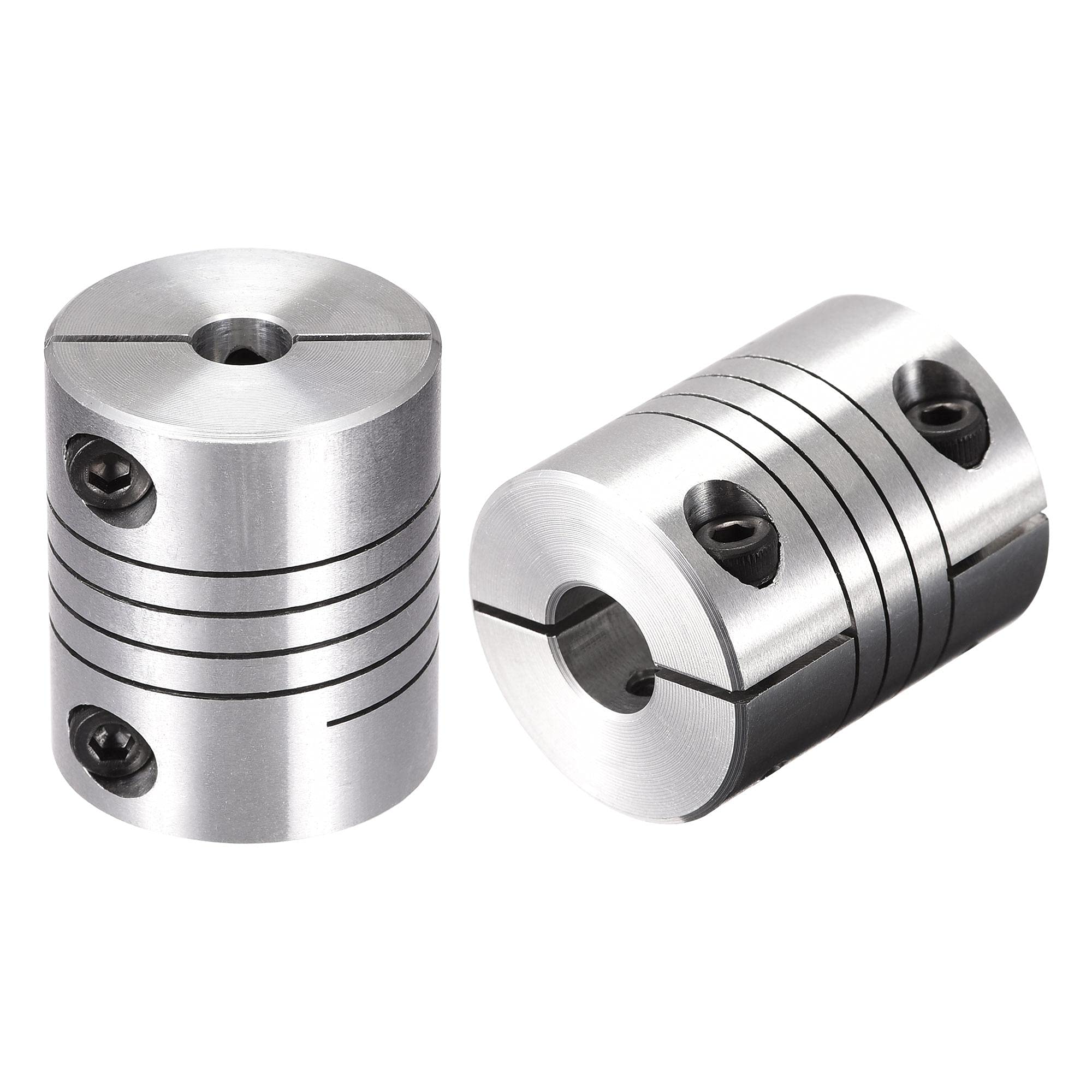 6.35mm to 10mm Helical Beam Shaft Coupler - Zero Backlash, Aluminium Alloy, 25mm Dia, 30mm Long-image-daf4a9f5-ff76-432e-8623-4ae43b57492a-65507