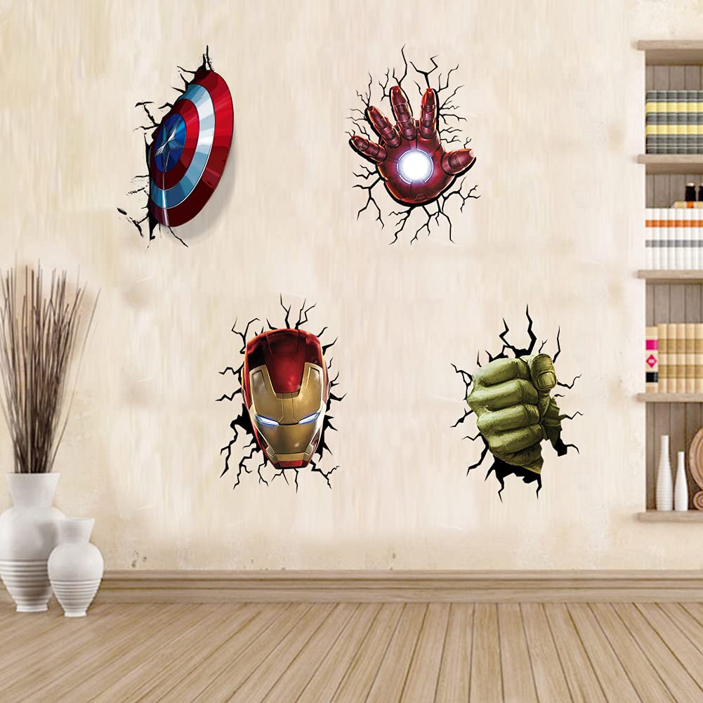 Superheroes 3D Wall Sticker Hulk & Captain America-image-c85853b2-1b37-46b7-98cc-6b82b72ef95c-40512