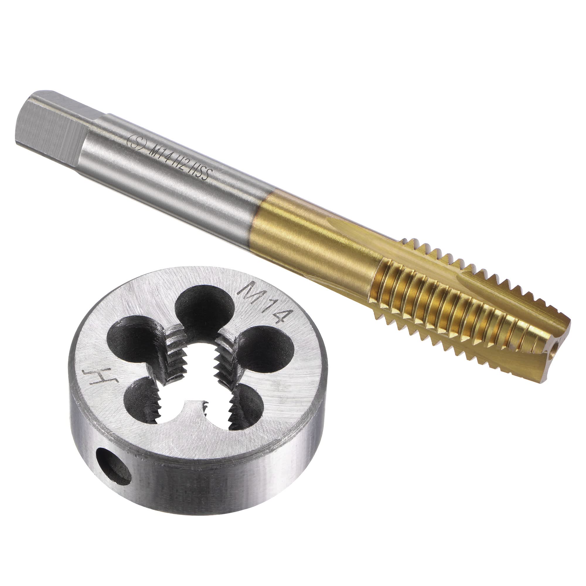 sourcing map Tap and Die Set Metric HSS (High Speed Steel) M14 x 2,-image-6d42ecca-a4c1-46ff-babf-6554c861138d-65055