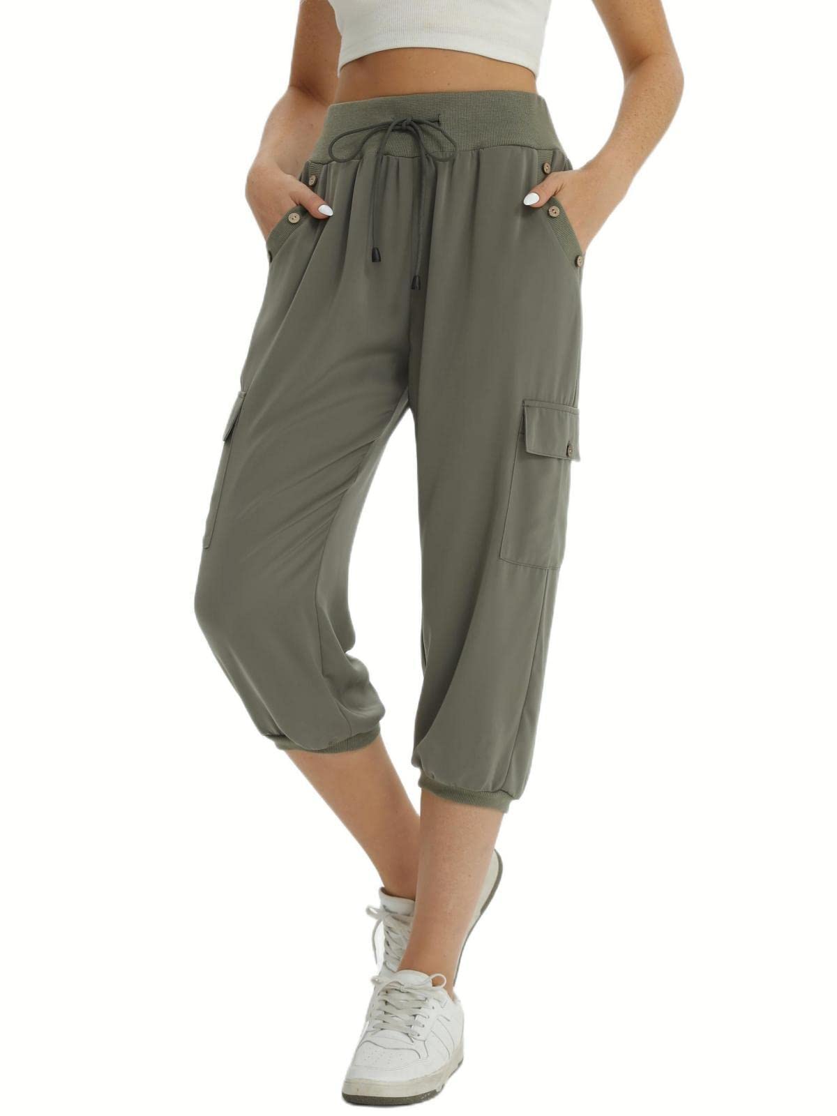 Cargo Capri 3/4 Trousers - Summer Green L 12-14-image-7c4ae889-a0bb-4783-8cb9-e9b5117f2a74-81783