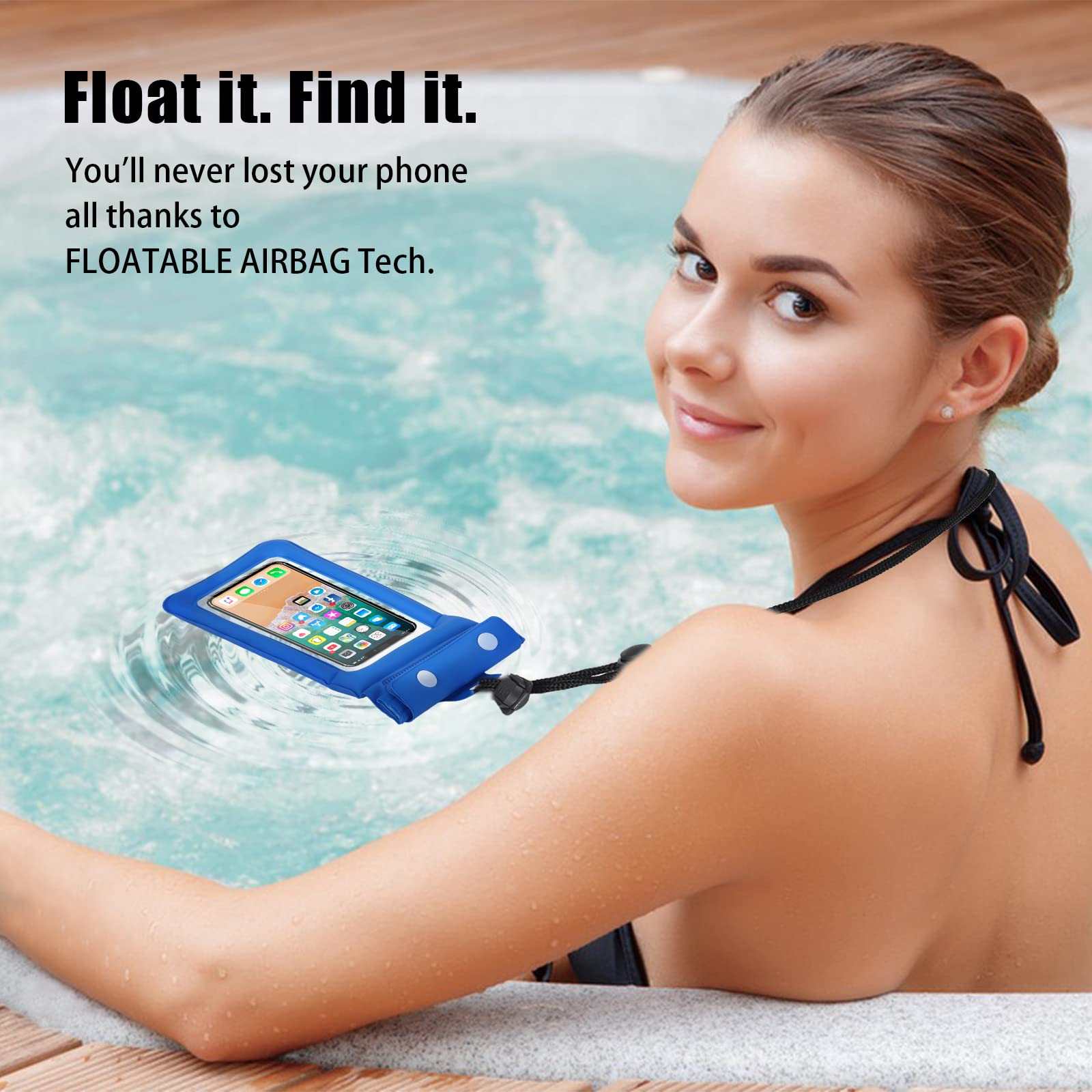 24-Pack Waterproof Phone Pouch With Waist Strap - 12 Colors, Large Clear Bag For Swimming, Beach, Kayaking | Keep Phone & Valuables Dry Up To 47" Waist - View #10