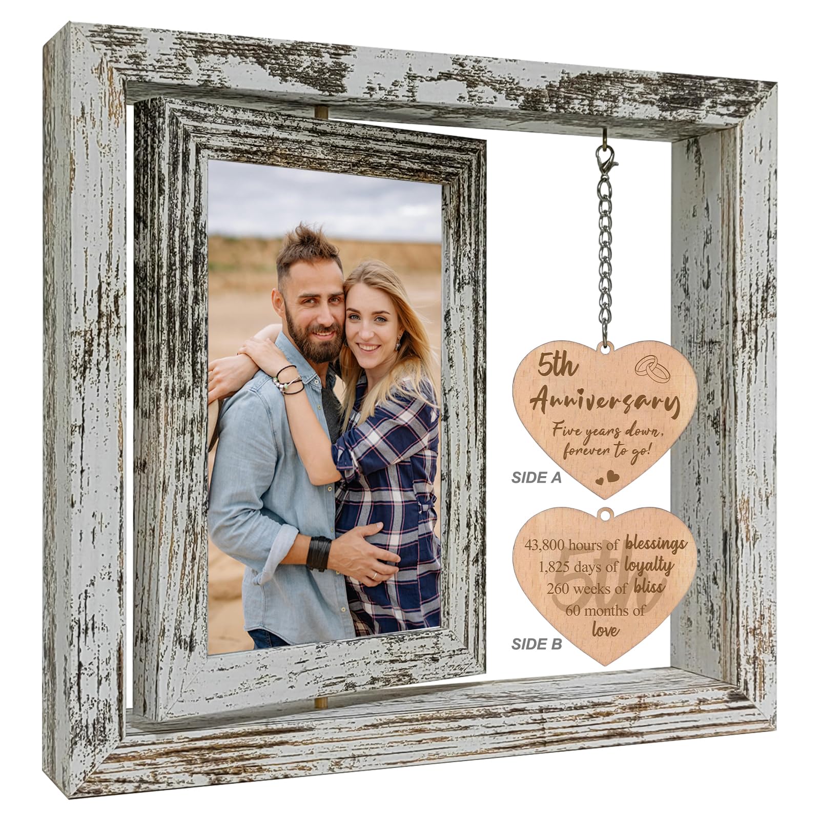 Wedding Anniversary Rotating Photo Frame Gifts, Year 5TH 5 15x10 cm)-image-a2ba7d3e-c964-4ca1-a180-8eb496b492b8-59768