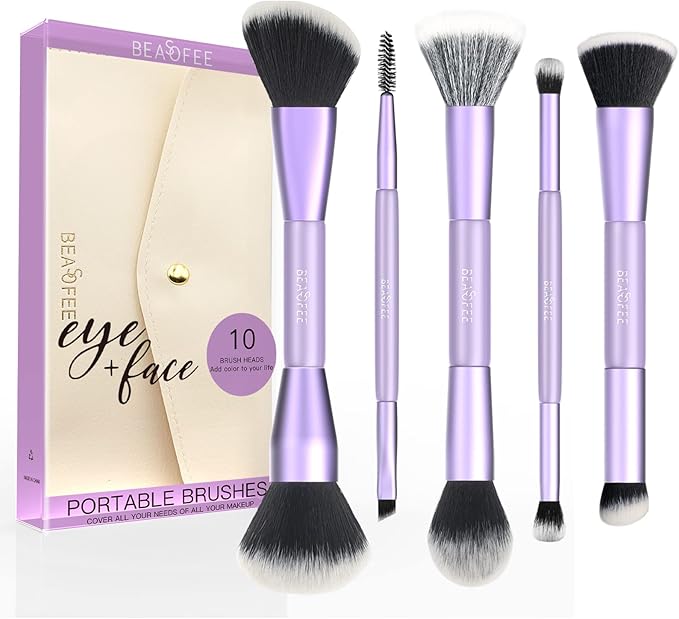 BEASOFEE 5-Piece Makeup Brush Set - Premium Synthetic Bristles-image-230a60da-5dea-4a73-8085-363a03f5235a-60091