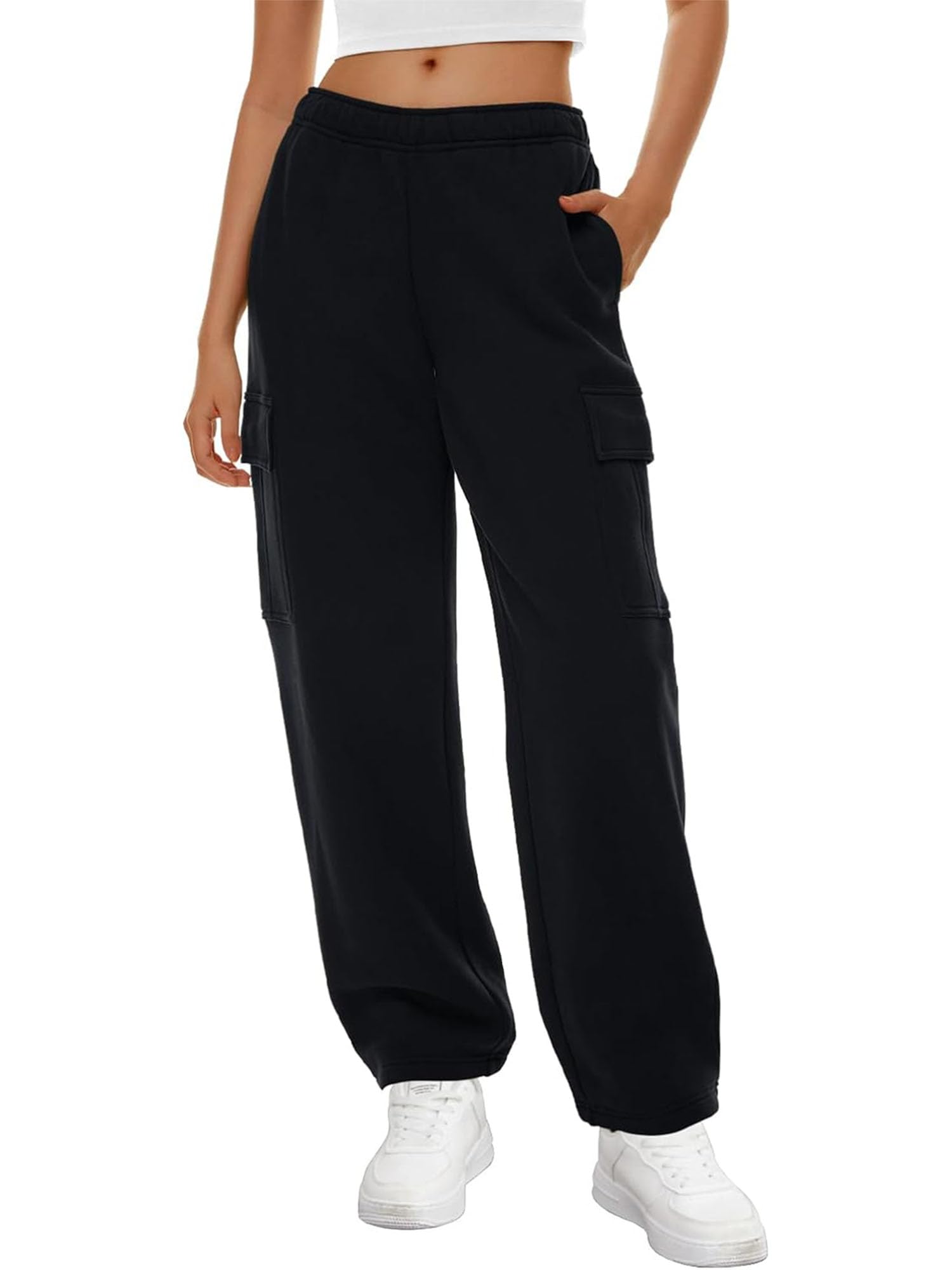 Women's Wide Leg Wool Lining Autumn and Winter Pants, Y2k (A-Black,-image-7272d1be-5f65-4492-b55b-b4c7ec80d08a-65227