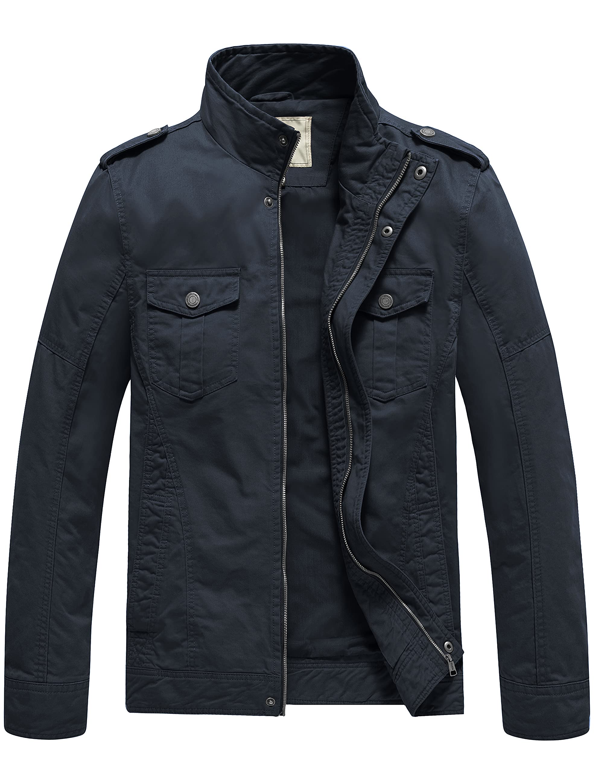 Men's Casual Cotton Jacket - Navy S-image-7abb2687-c02a-4c74-934f-1c00314cfd15-122329