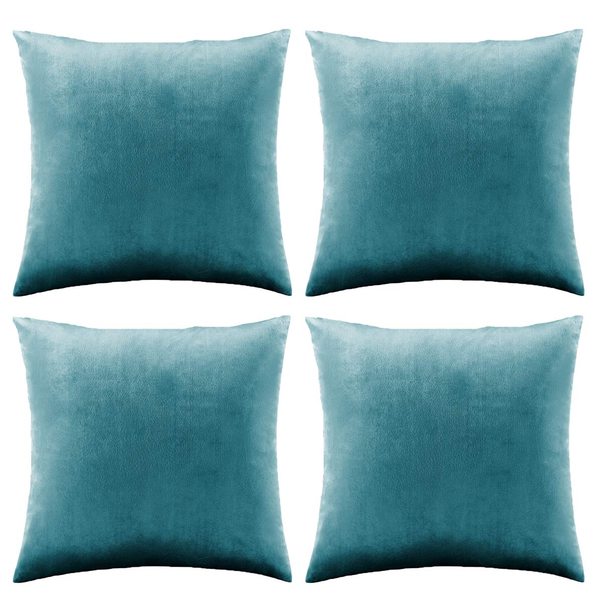Velvet Cushion Covers Set of 4 - Teal 45x45cm-image-4e570949-27c9-4617-8a74-f6f7997b9e9c-112386
