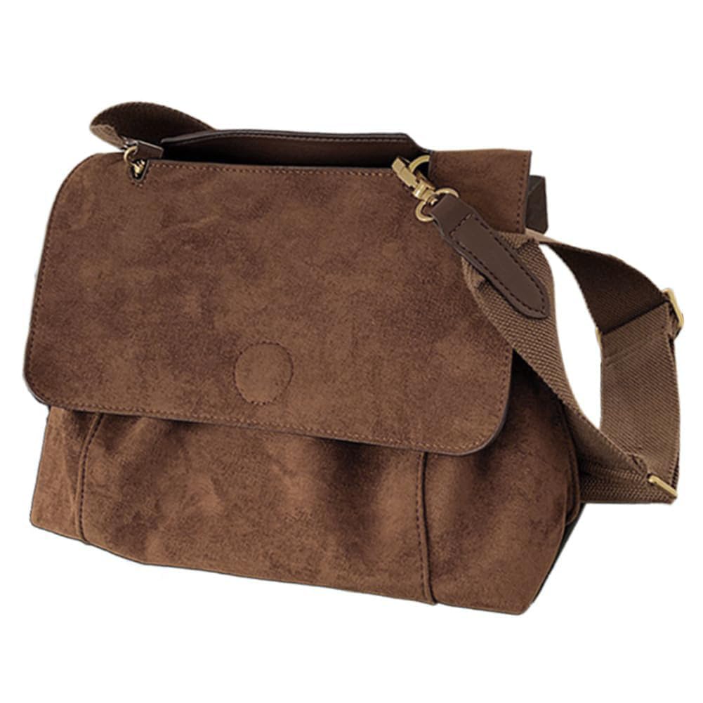 DESIGN - Suède tote tas met gesp in bordeauxrood